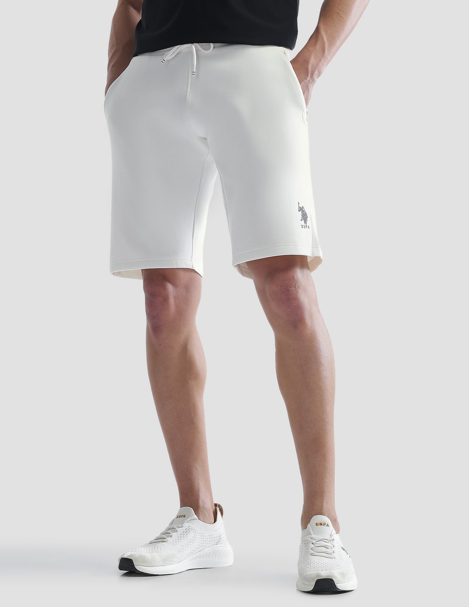 Mid Rise Solid Active Shorts