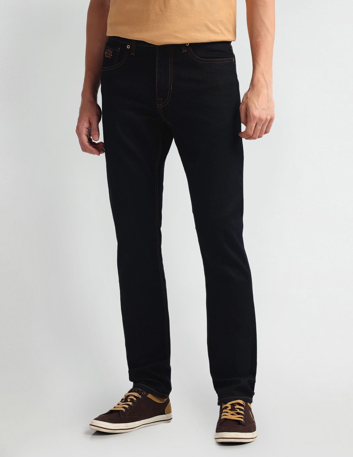 Brandon Slim Tapered Fit Rinse Jeans Blue - U.S. Polo Assn. India | Large