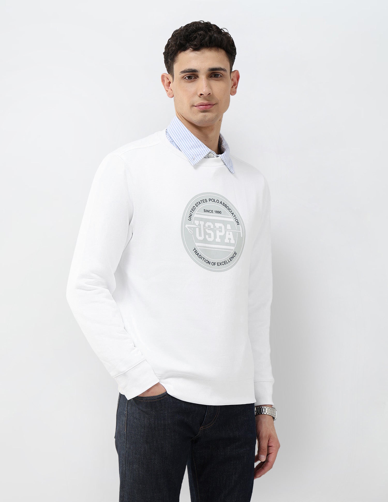 Brand Printed Regular Fit Sweatshirt