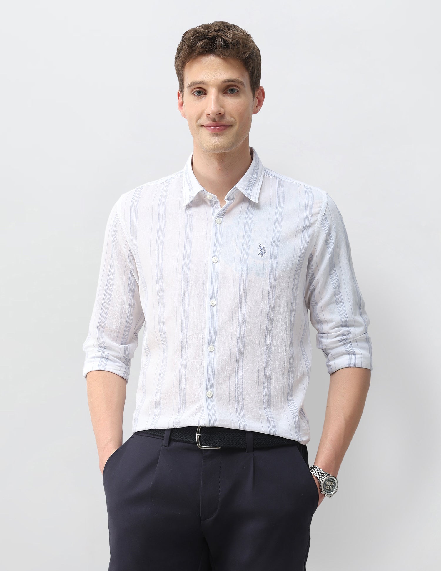 Vertical Striped Regular Fit Shirt
