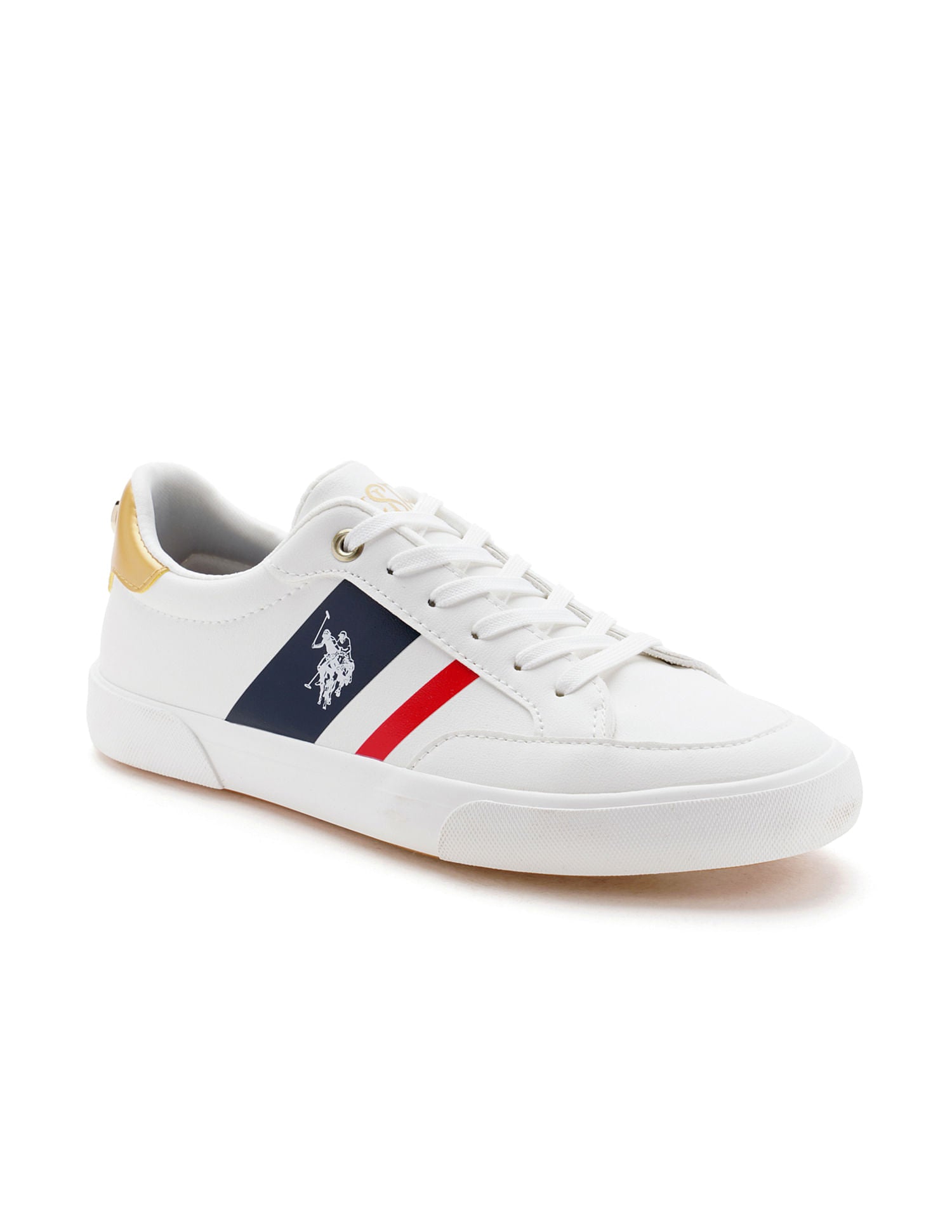 Women Signature Stripe Harper Sneakers White - U.S. Polo Assn. India | Large
