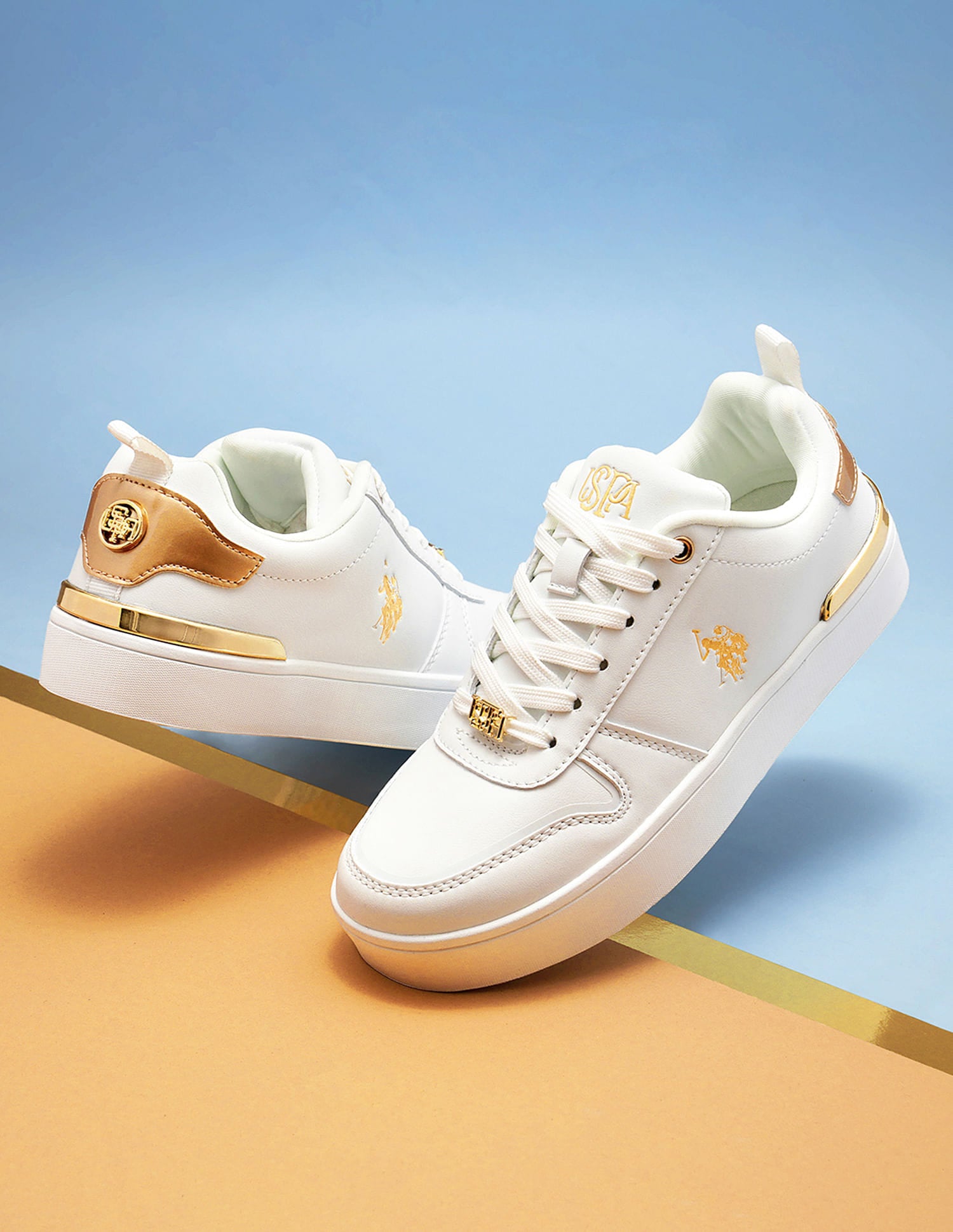 Arya 2.0 White Sneakers Shoes White - U.S. Polo Assn. India | Large