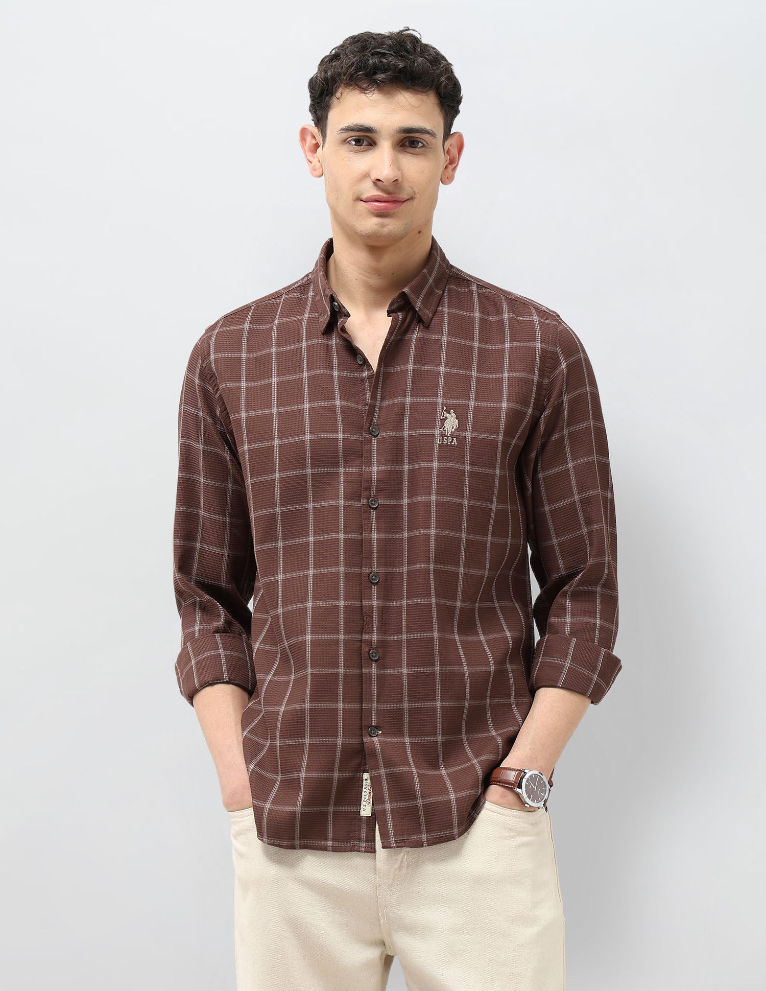 Slim Fit Monochrome Shirt