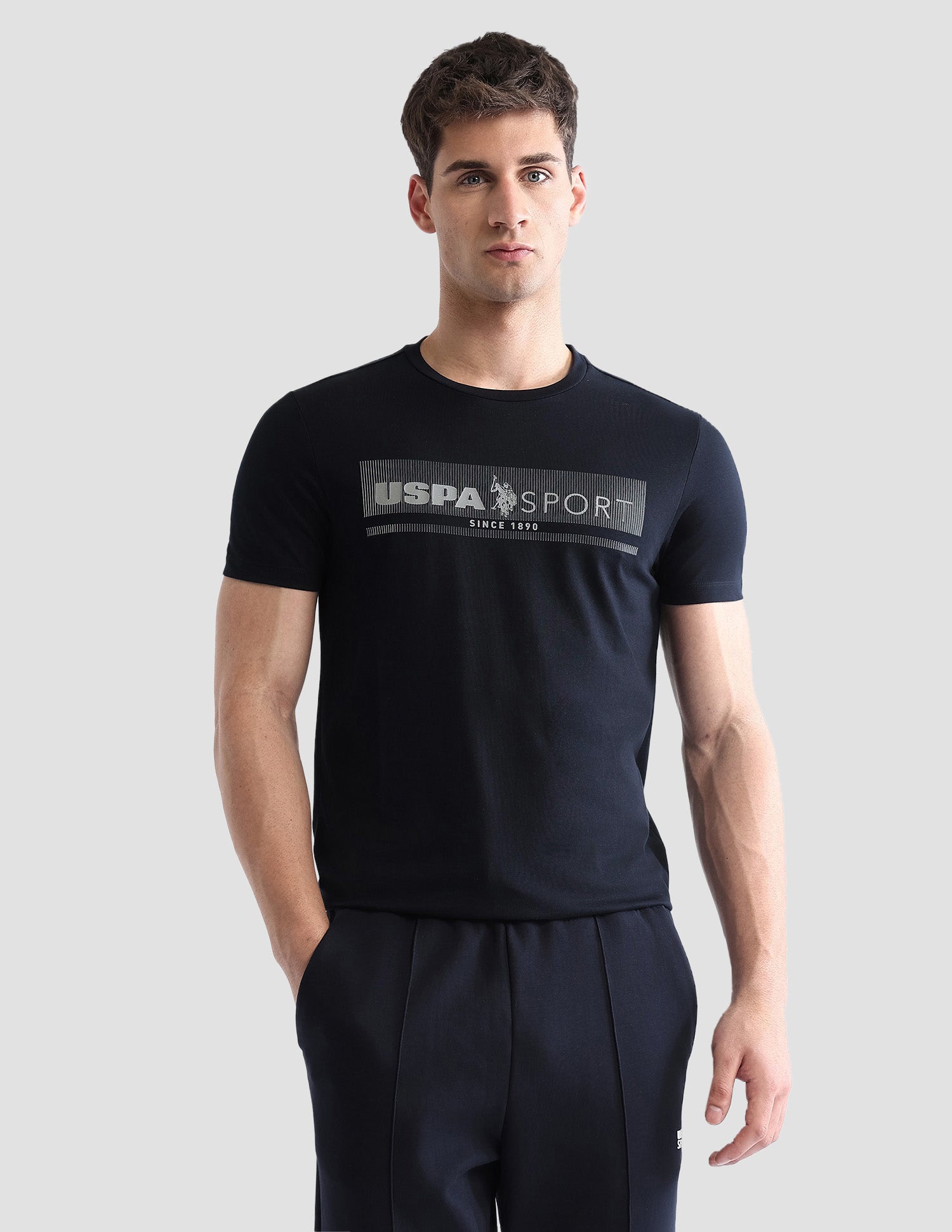 Brand Embossed Regular Fit Active T-Shirt