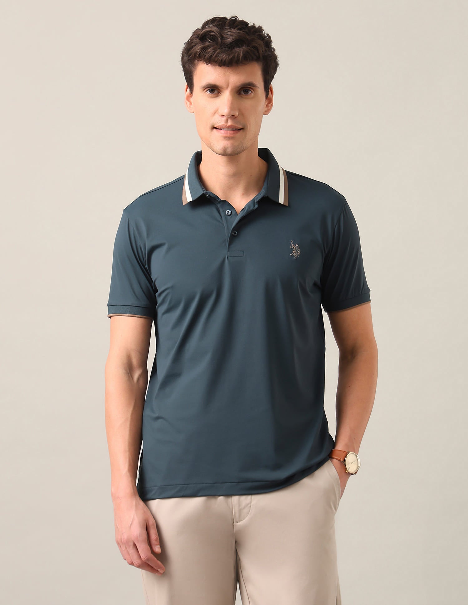 Solid Slim Fit Polo Shirt