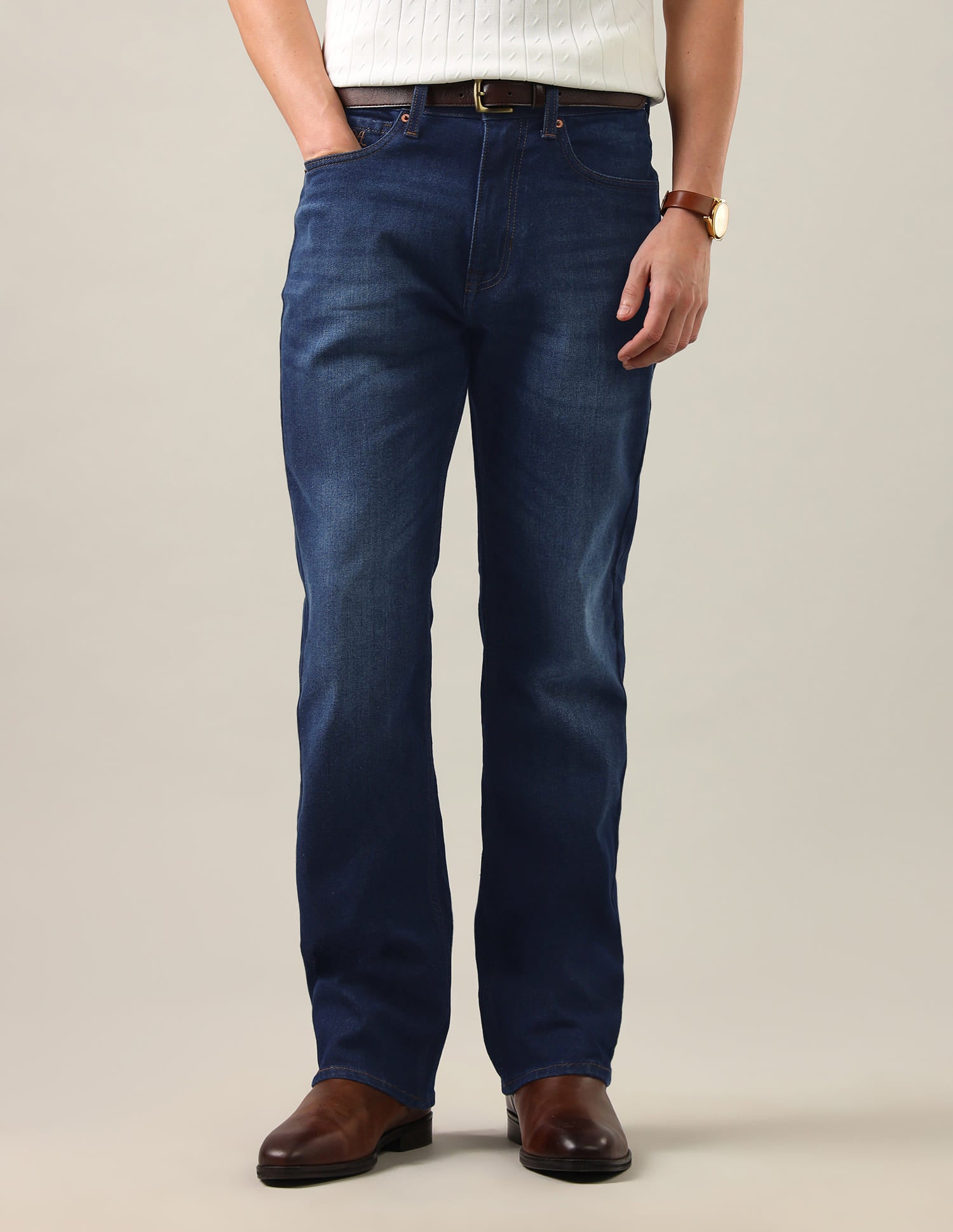 Connor Bootcut Fit Blue Jeans Blue - U.S. Polo Assn. India | Large