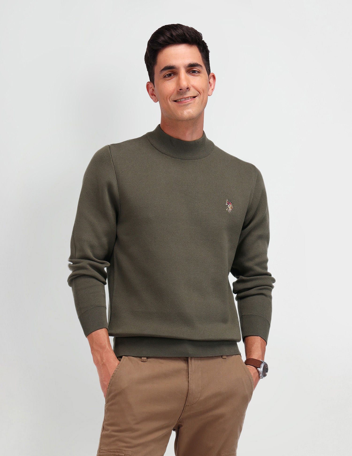 Regular Fit Solid Sweater