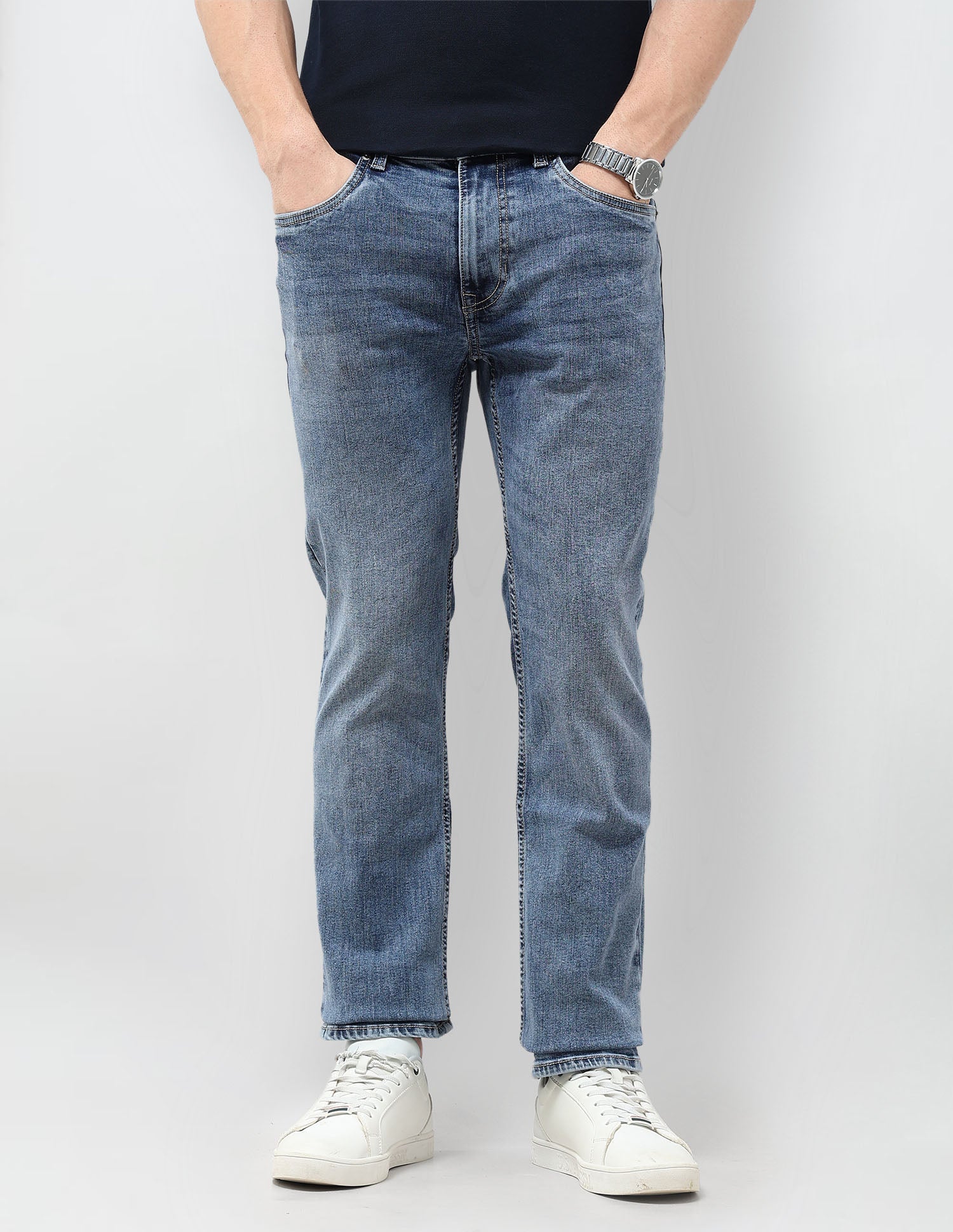 Harold Slim Straight Fit Blue Jeans
