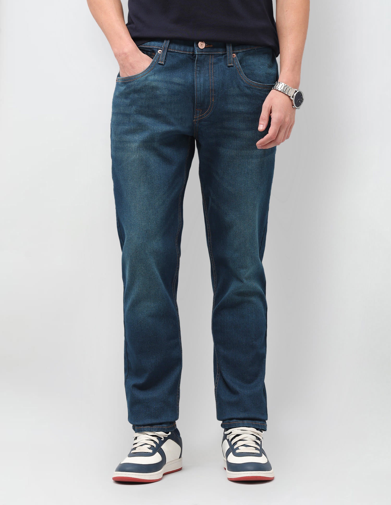 Solid Slim Fit Jeans Blue - U.S. Polo Assn. India | Large