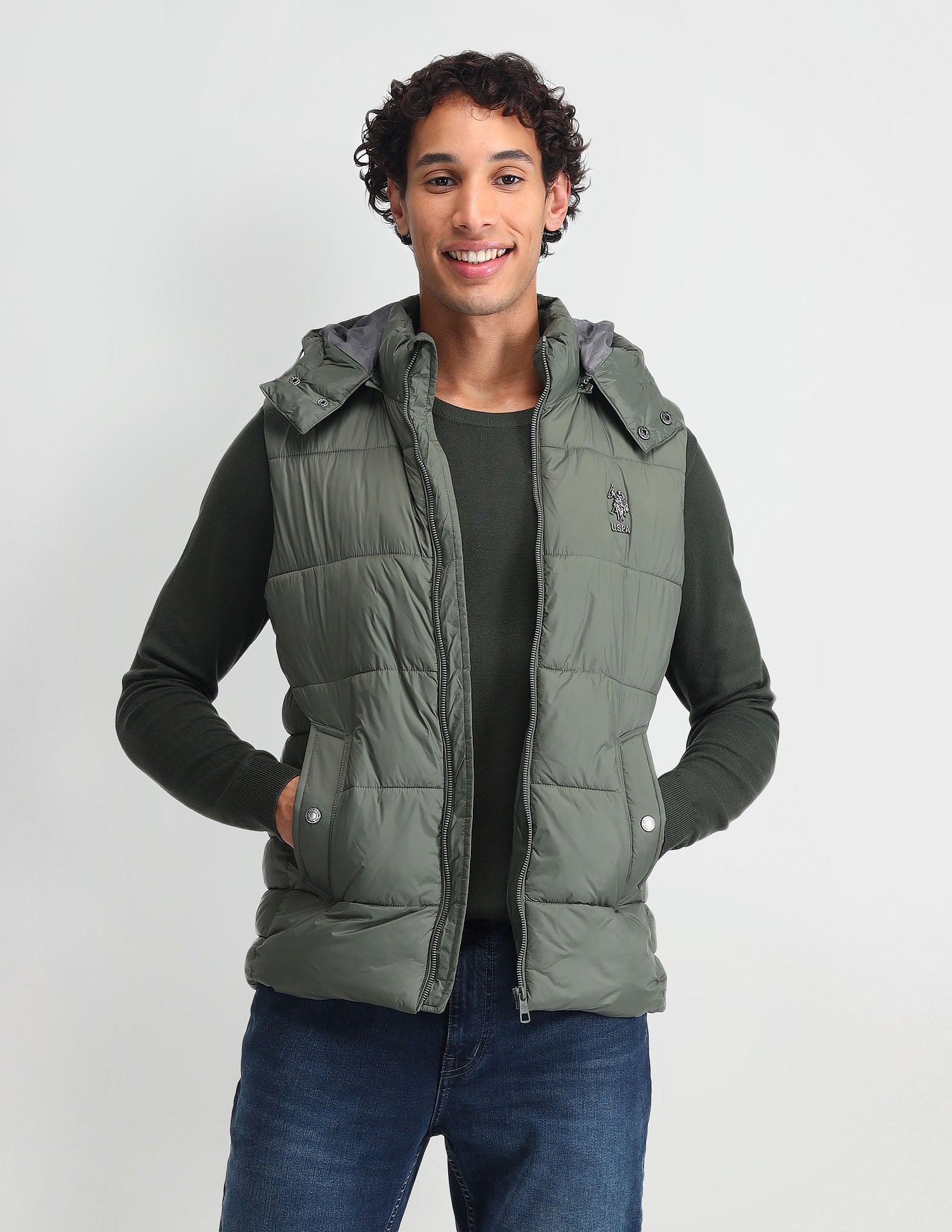 Detachable Hood Padded Jacket