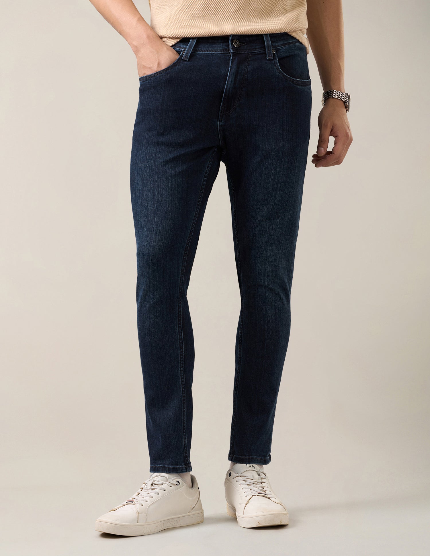 Henry Tapered Fit Blue Jeans Blue - U.S. Polo Assn. India | Large
