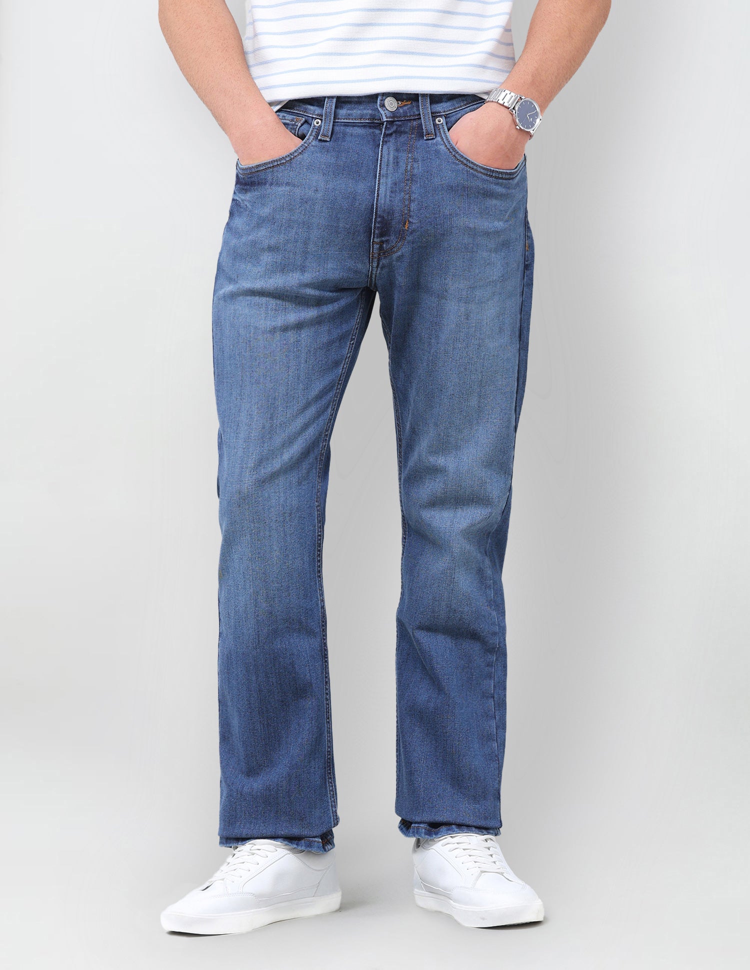 Connor Bootcut Fit Blue Jeans Mid Blue - U.S. Polo Assn. India | Large