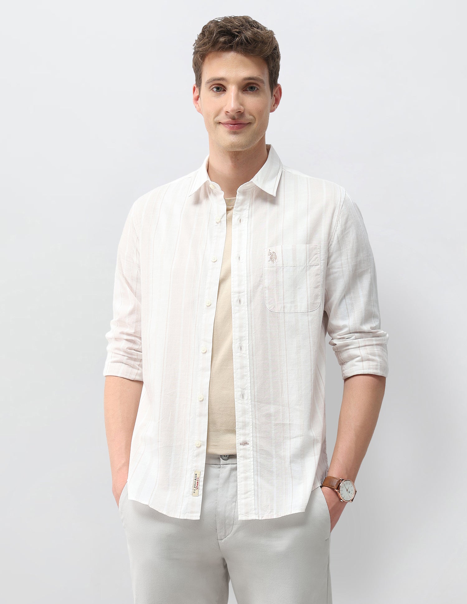 Vertical Striped Regular Fit Shirt