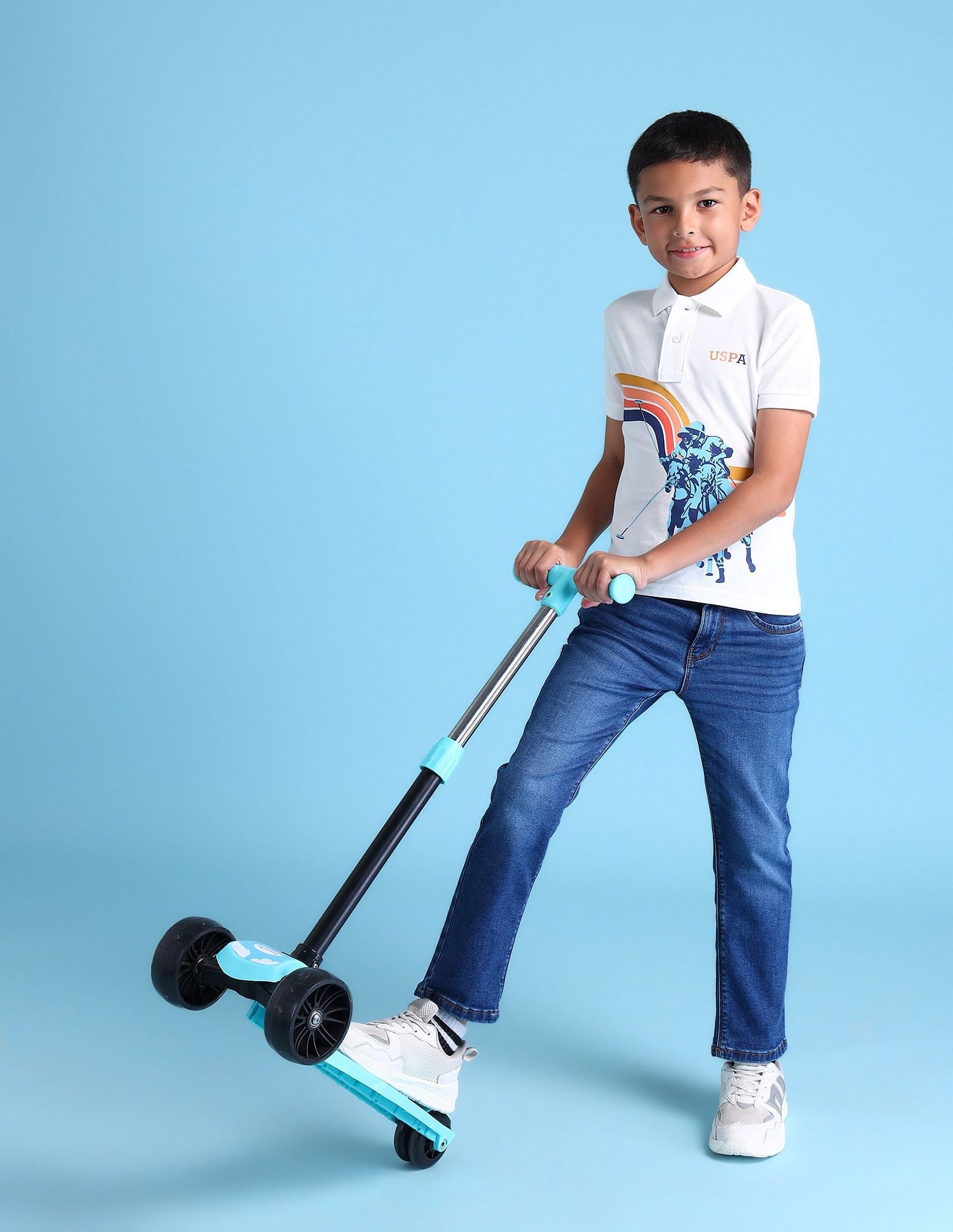 Boys Brand Printed Polo Shirt