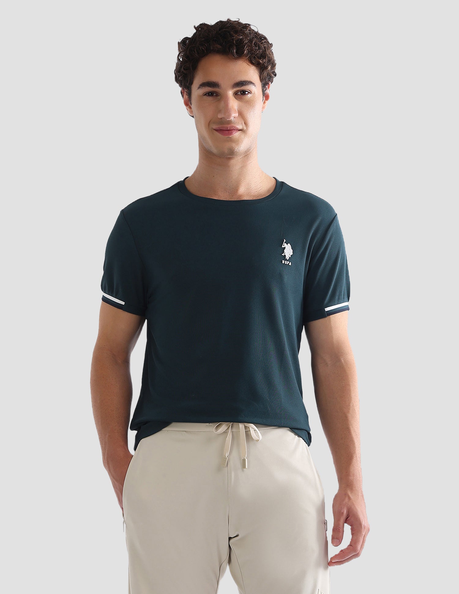 Solid Slim Fit Active T-Shirt