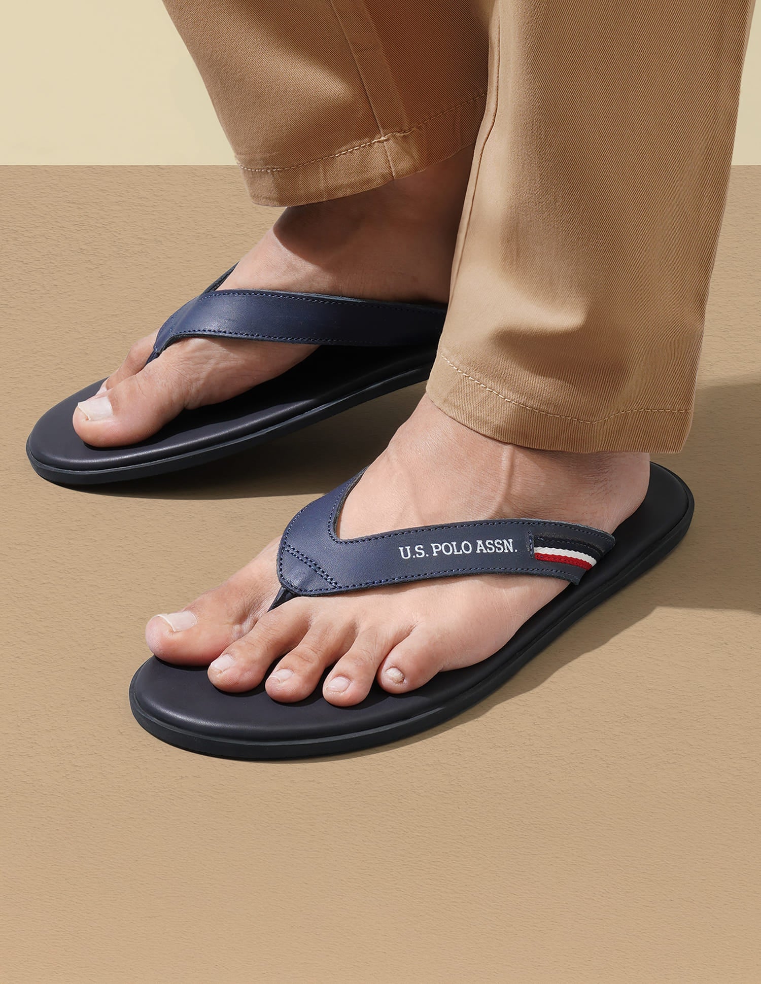 Men Aura 2.0 Flip Flops Navy - U.S. Polo Assn. India | Large