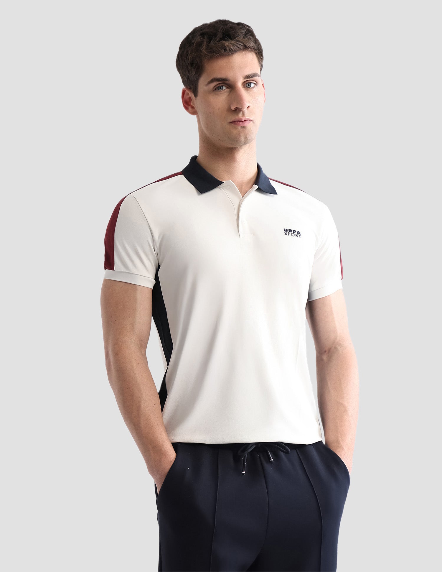 Solid Regular Fit Active Polo Shirt