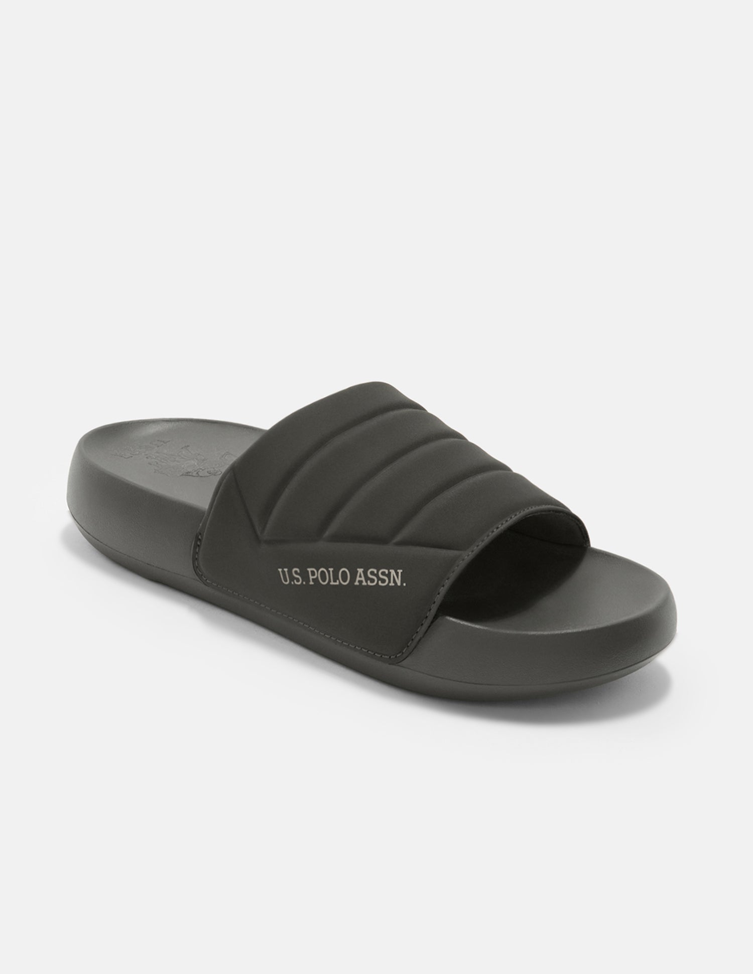 Textured Striped Gino Sliders Olive - U.S. Polo Assn. India | Large