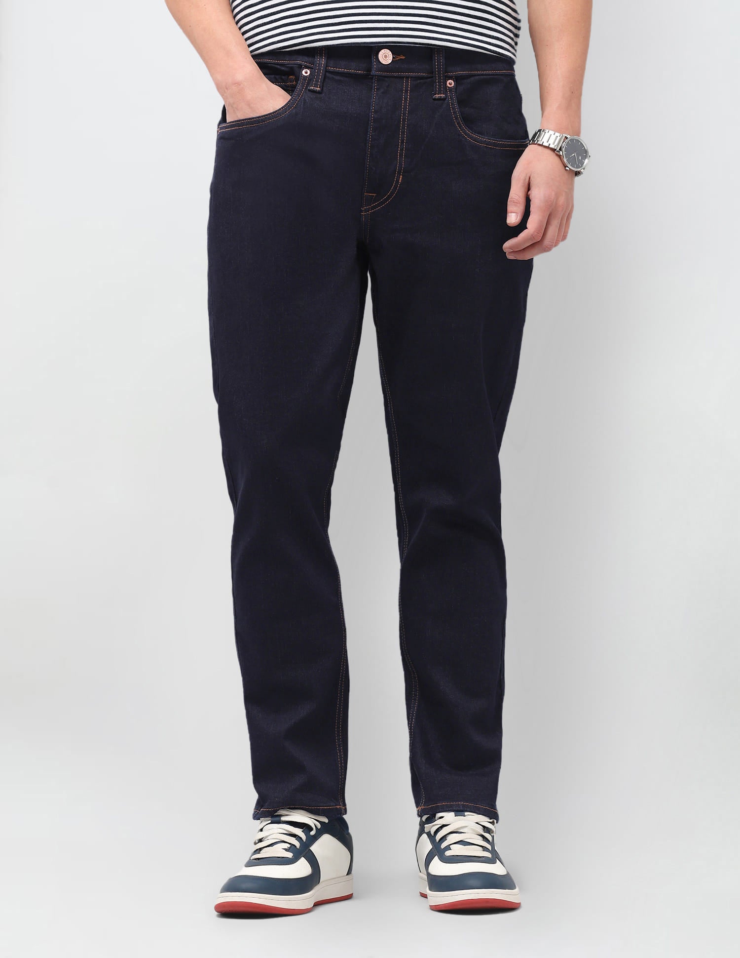 Solid Straight Fit Jeans Blue - U.S. Polo Assn. India | Large
