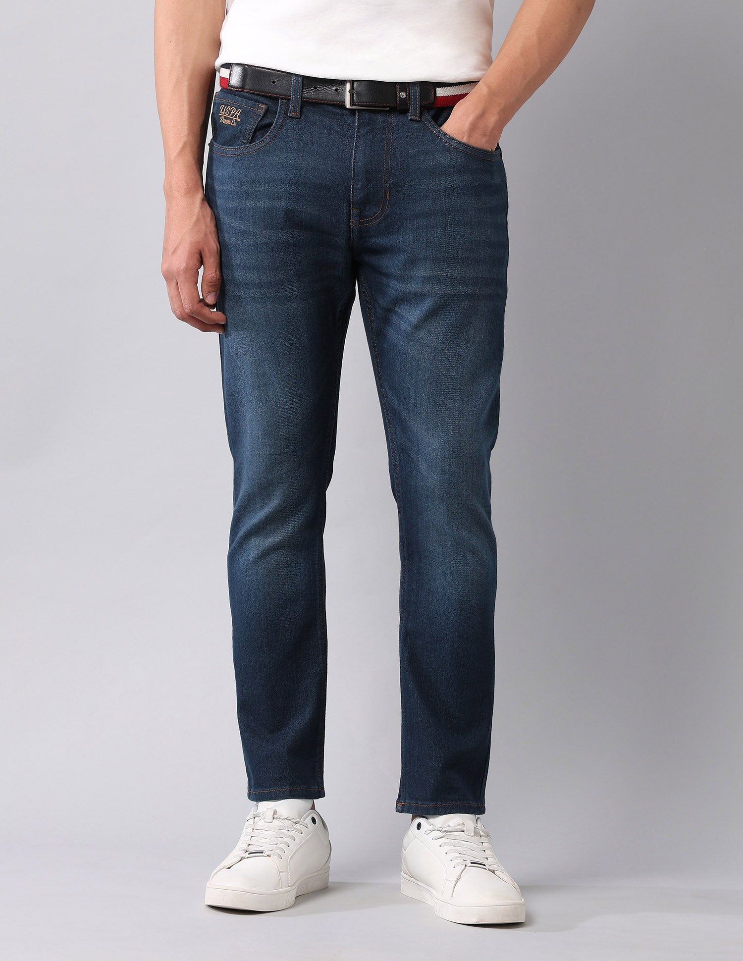 Henry Tapered Fit Blue Jeans Blue - U.S. Polo Assn. India | Large