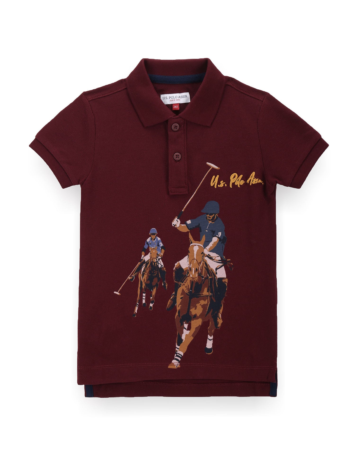 Boys Graphic Print Polo Shirt