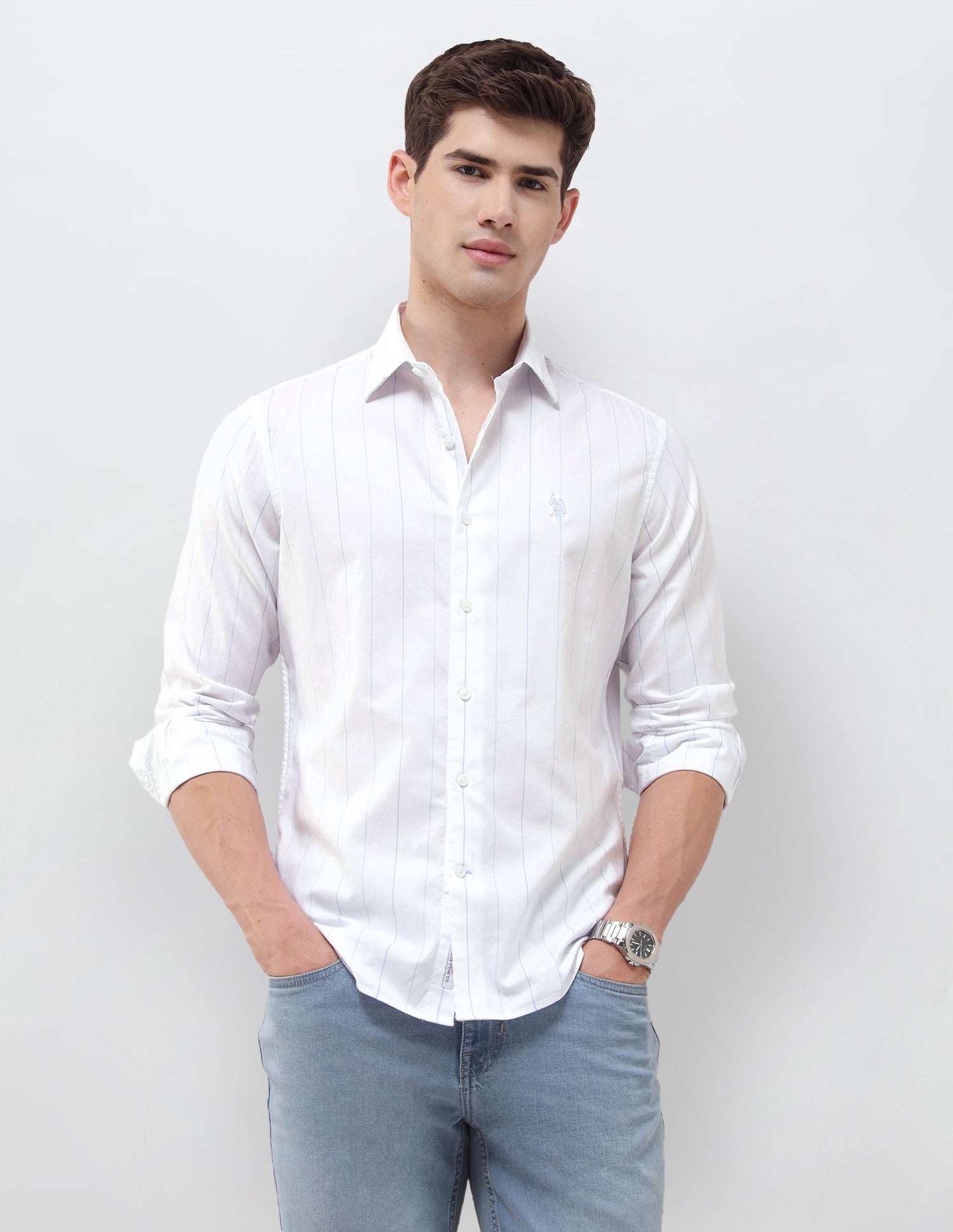 Vertical Striped Regular Fit Shirt