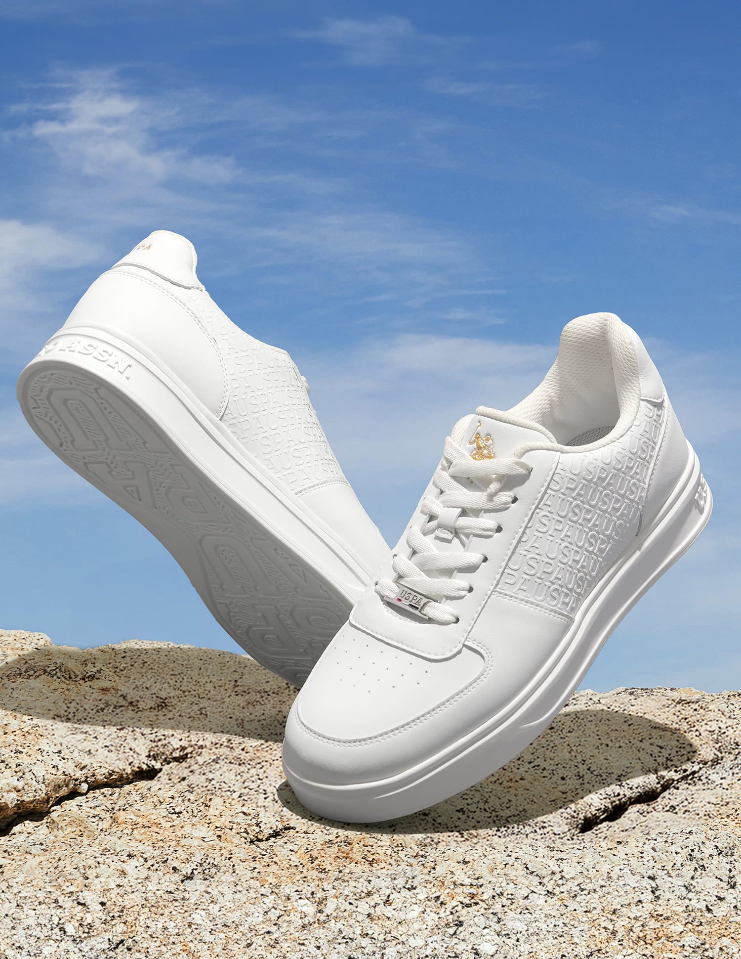 Men Jamen Solid Sneaker White - U.S. Polo Assn. India | Large