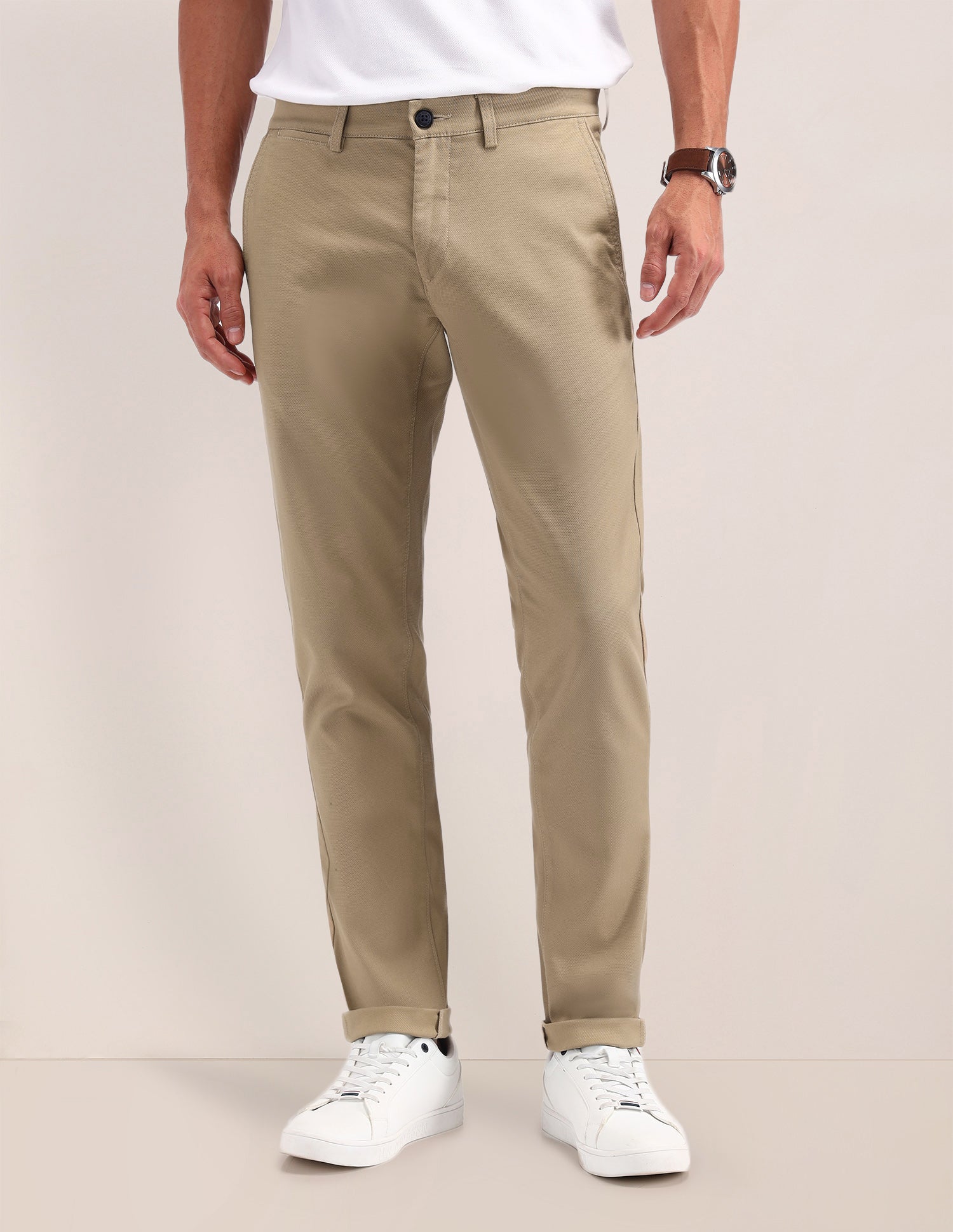 Austin Slim Fit Solid Trousers