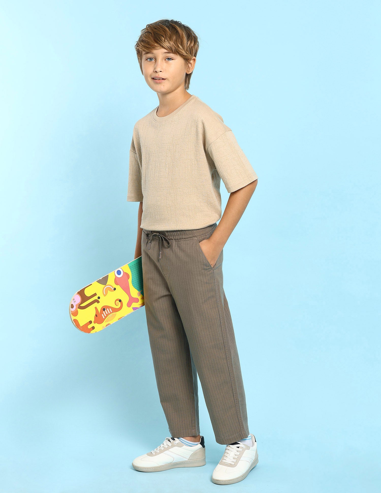 Boys Vertical Striped Trousers