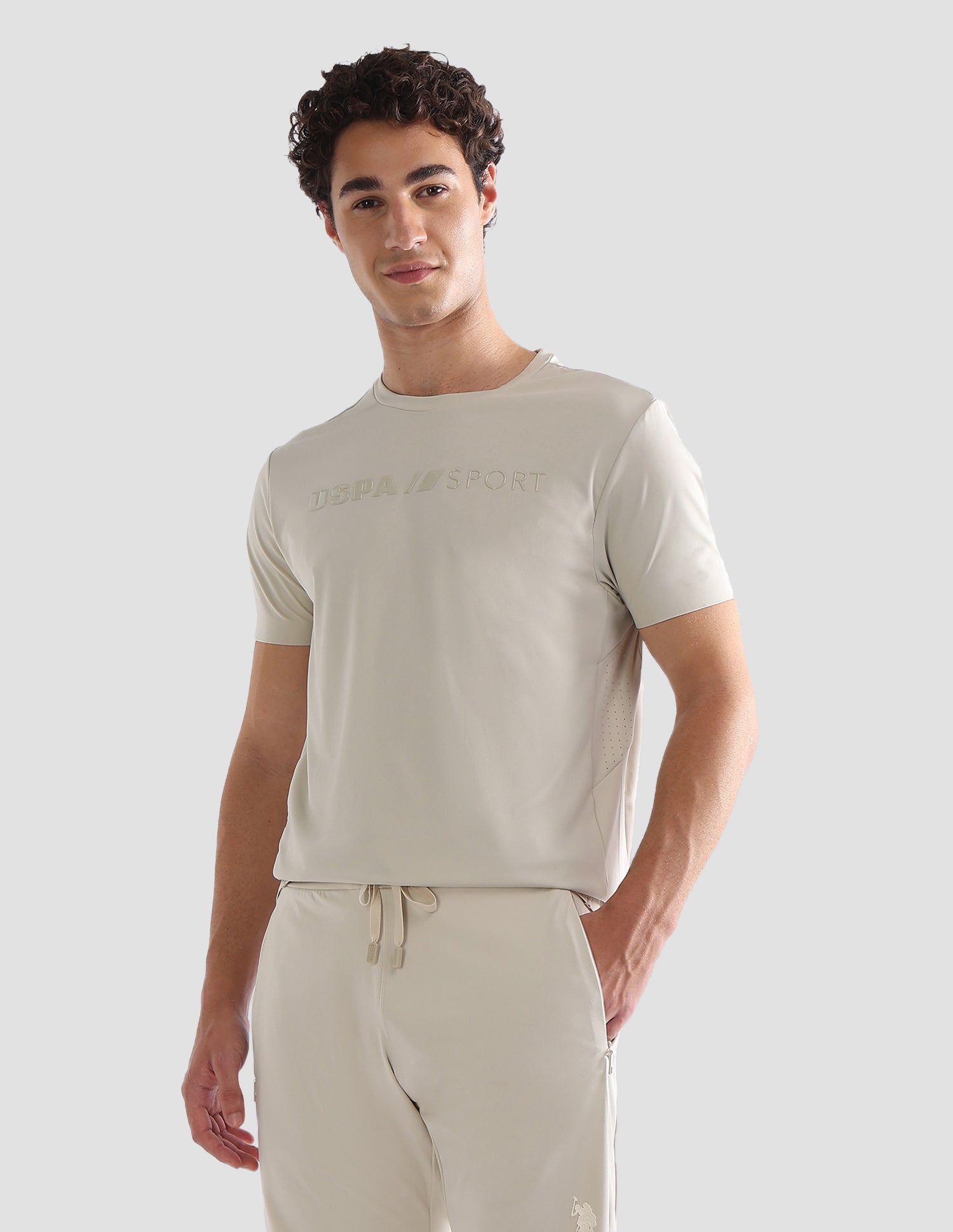 Solid Slim Fit Active T-Shirt