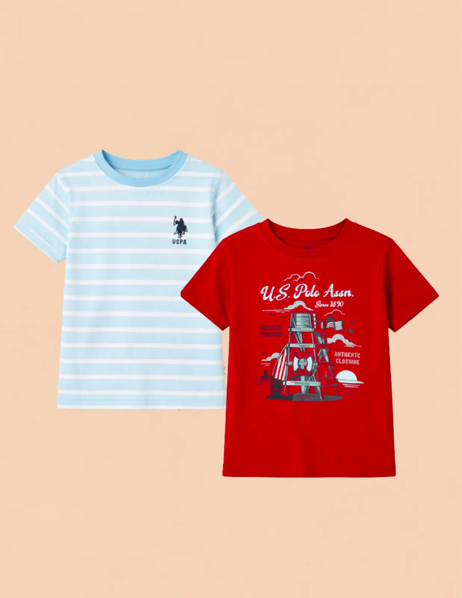 Printed Regular Fit T-Shirt - Pack Of 2