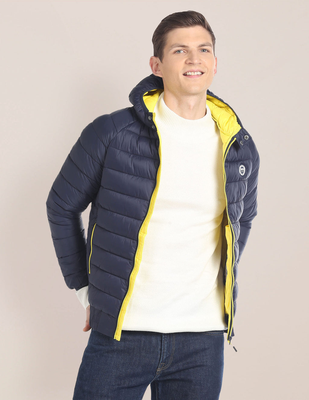 Men's classic cheap hooded puffer jacket