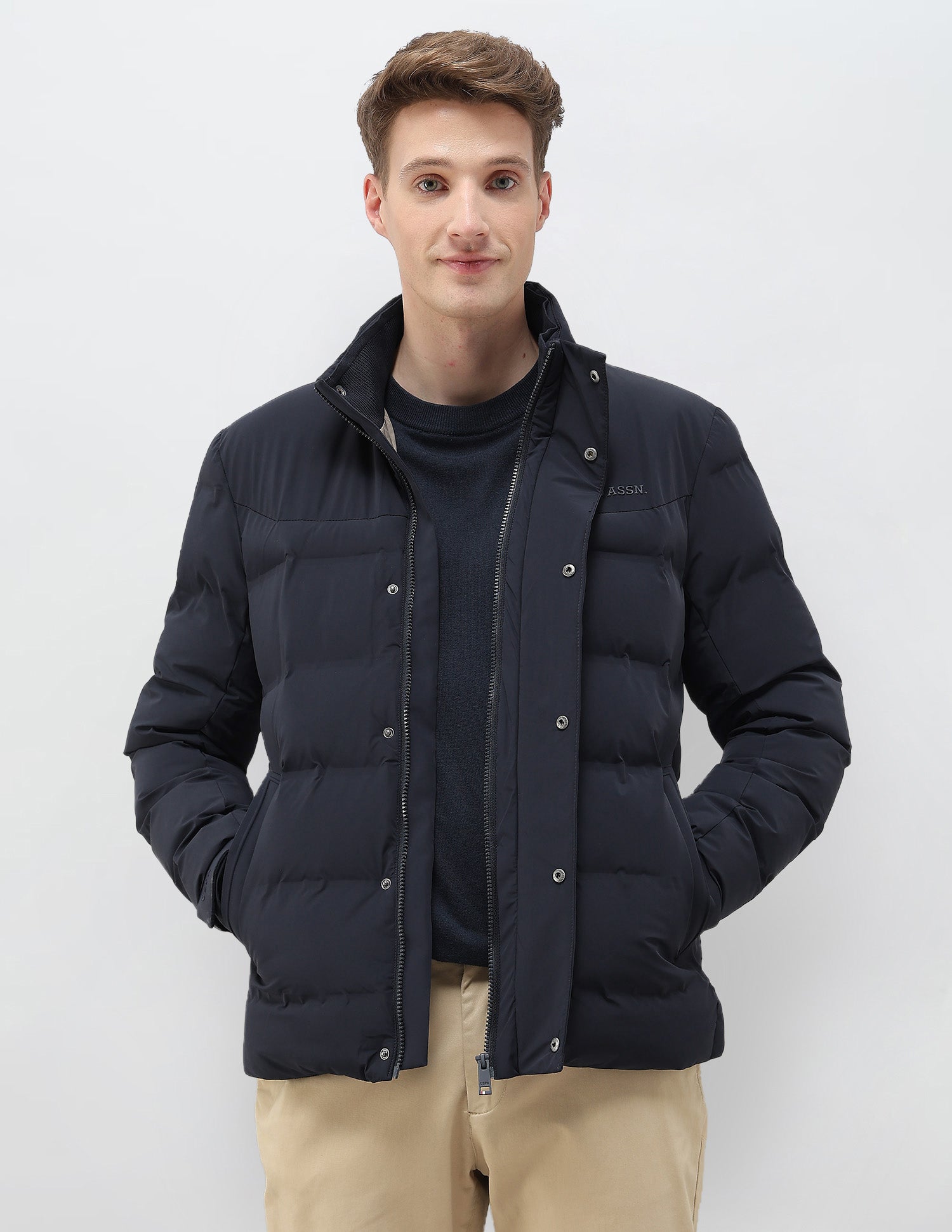 High Neck Regular Fit Smartheat Jacket