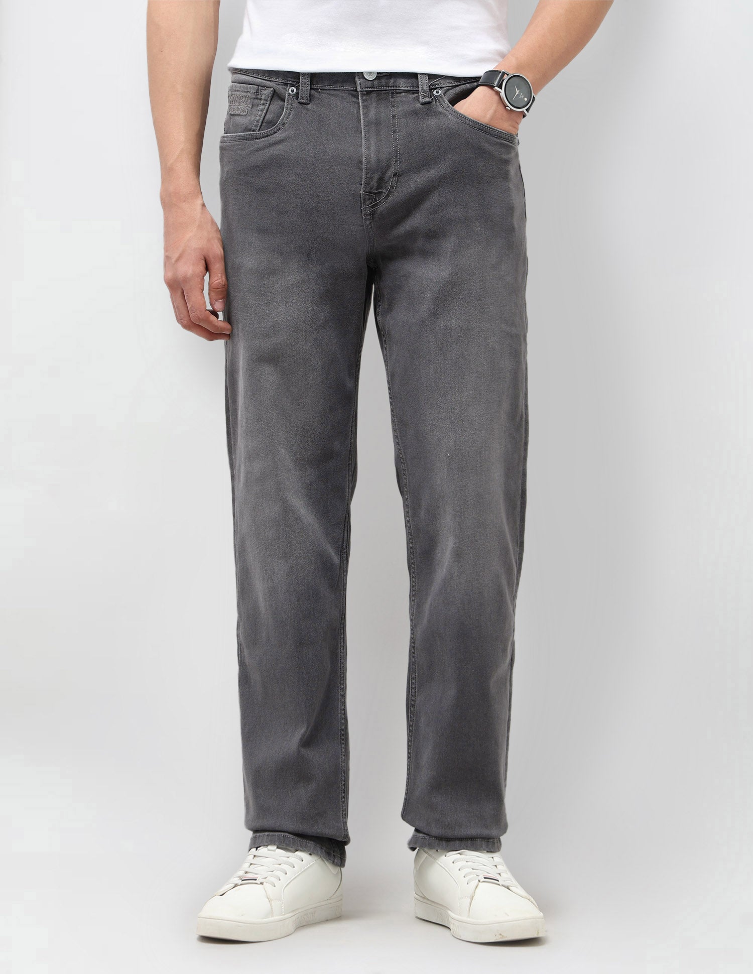 Shawn Relaxed Fit Grey Jeans Grey - U.S. Polo Assn. India | Large
