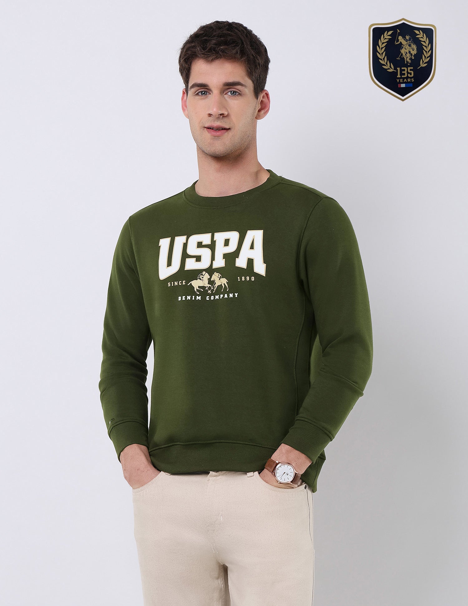 Brand Printed Regular Fit Sweatshirt