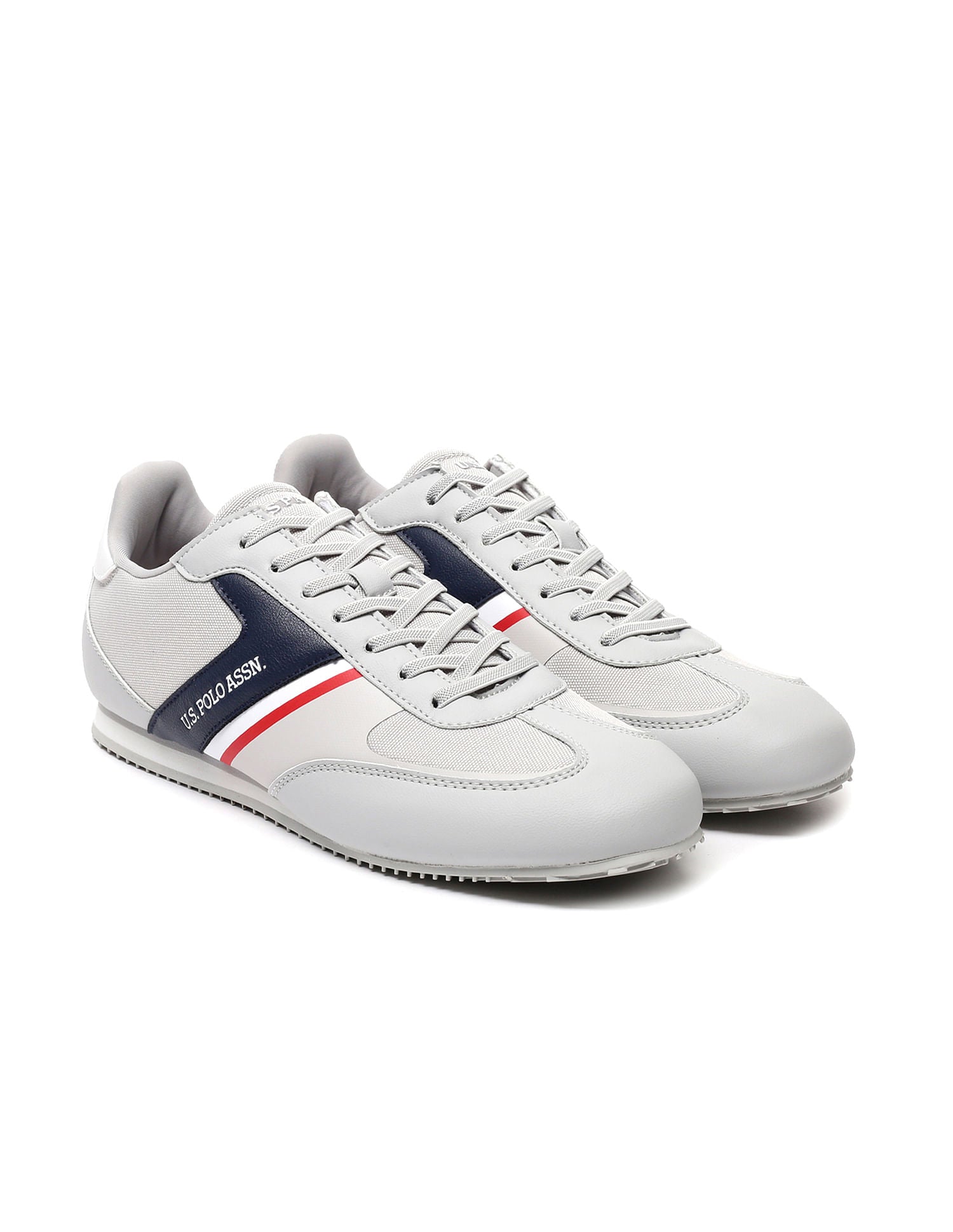Panelled Lace Up Adler 2.0 Sneakers Grey - U.S. Polo Assn. India | Large