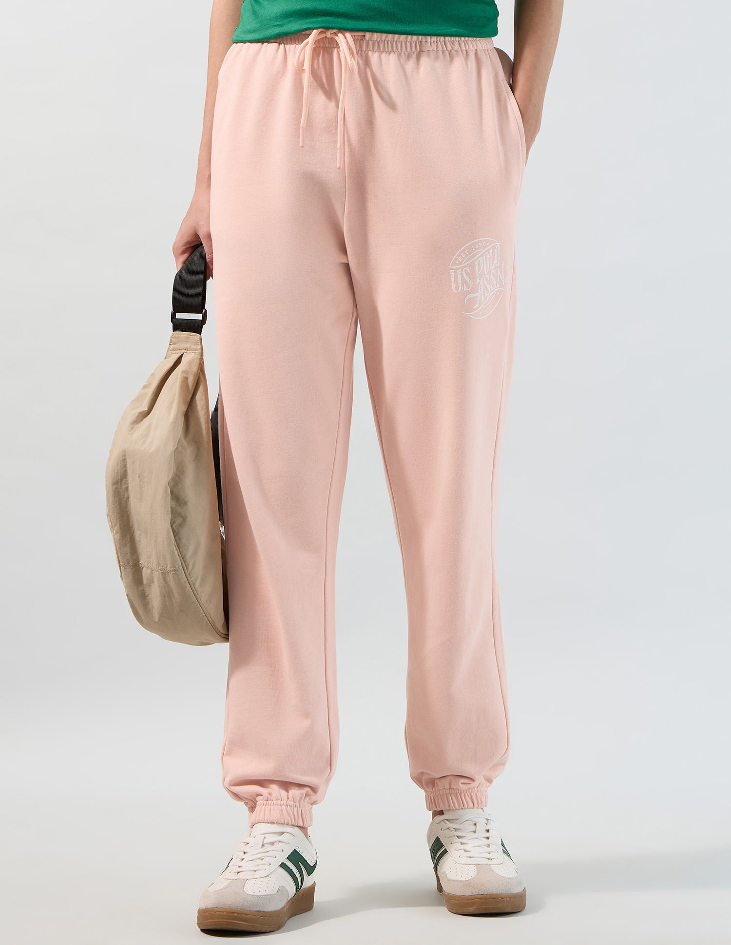 Solid Jogger Fit Trousers Pink - U.S. POLO ASSN. | Large