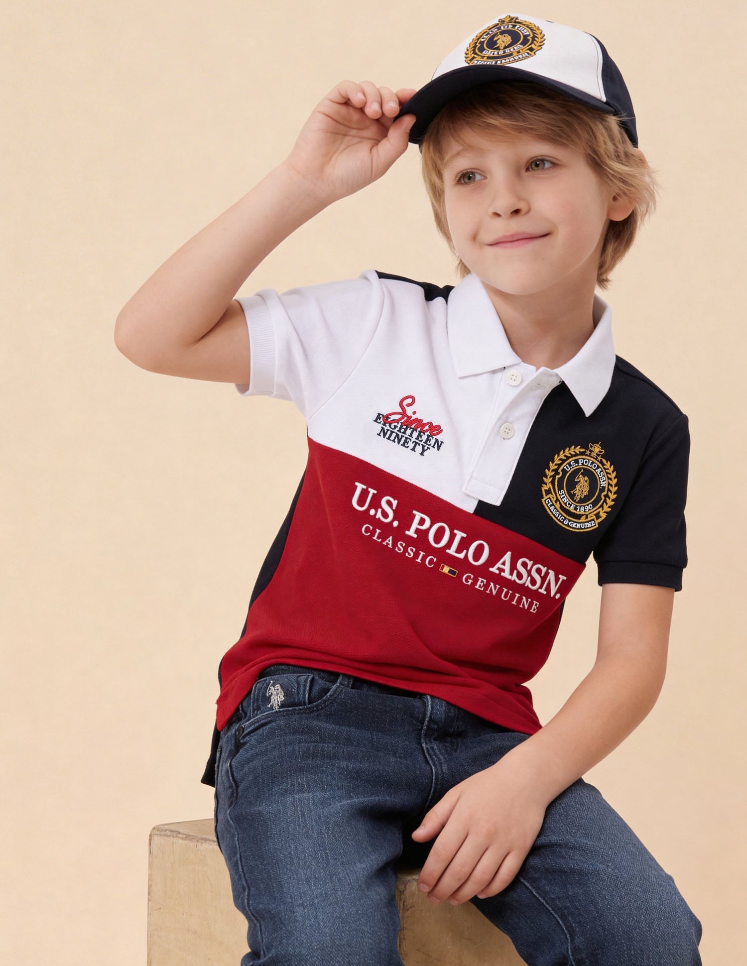 Colorblock Brand Embroidered Regular Fit Polo Shirt