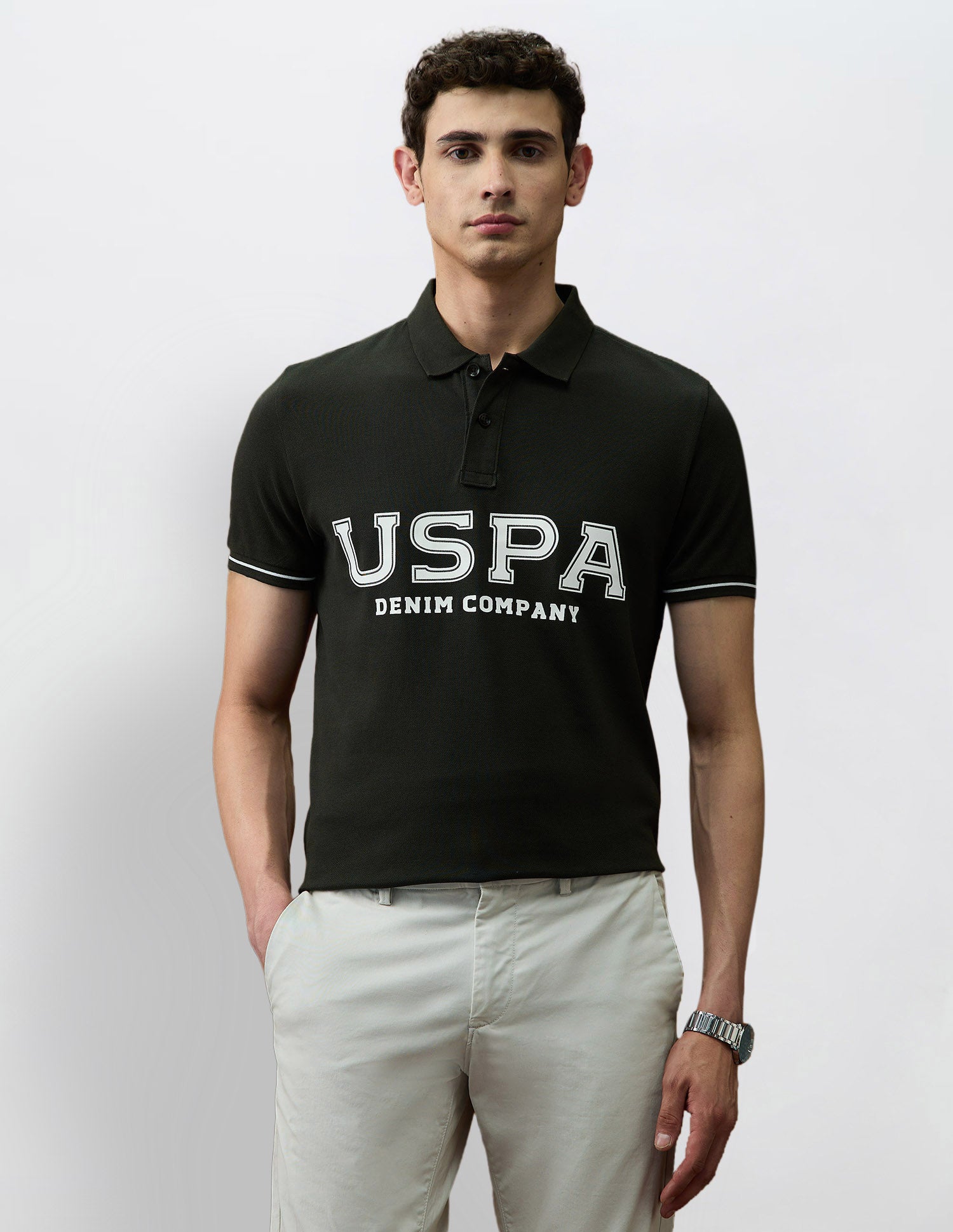 Brand Printed Varsity Theatre Polo Shirt