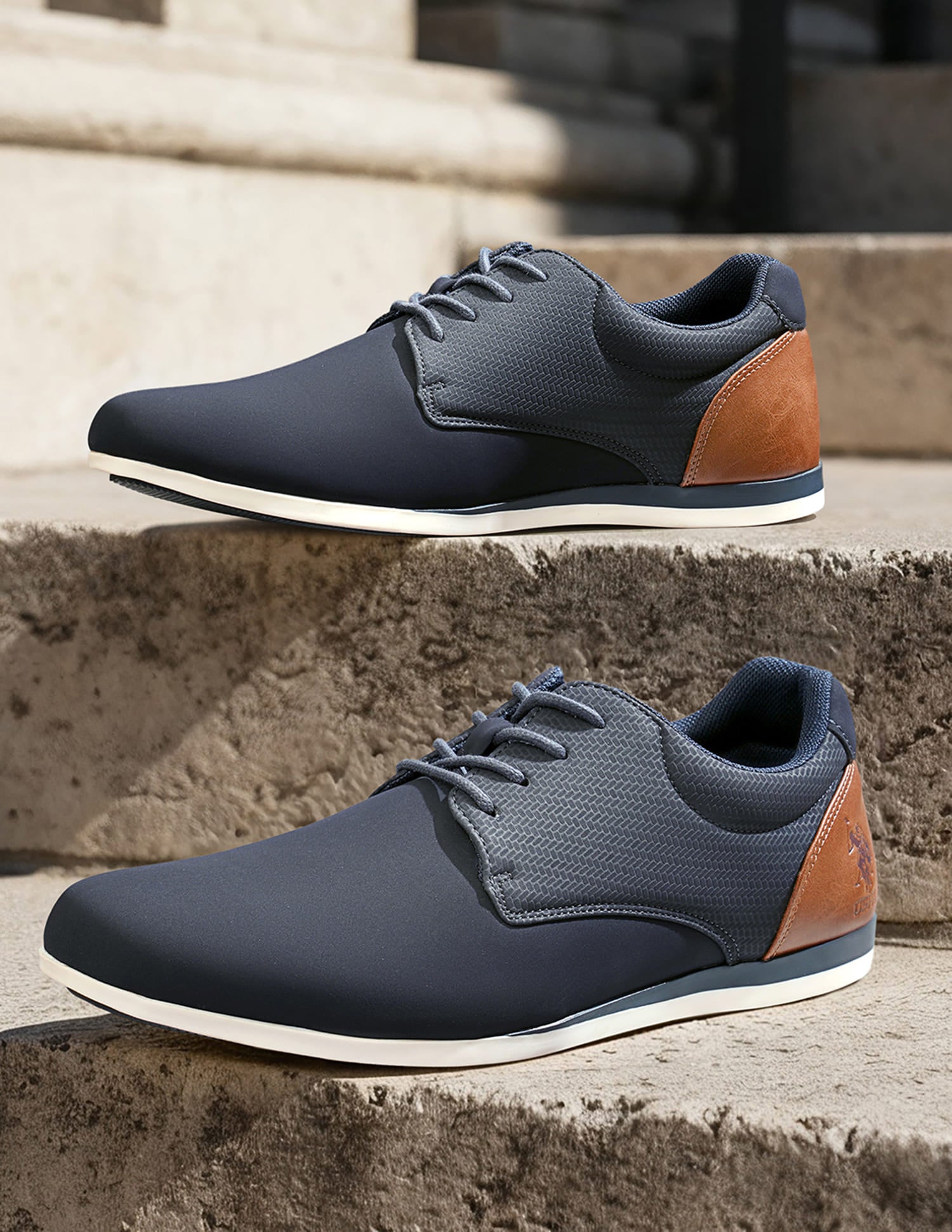 Men Lucius 3.0 Navy Work Casuals Lace Up Shoes Navy - U.S. Polo Assn. India | Large