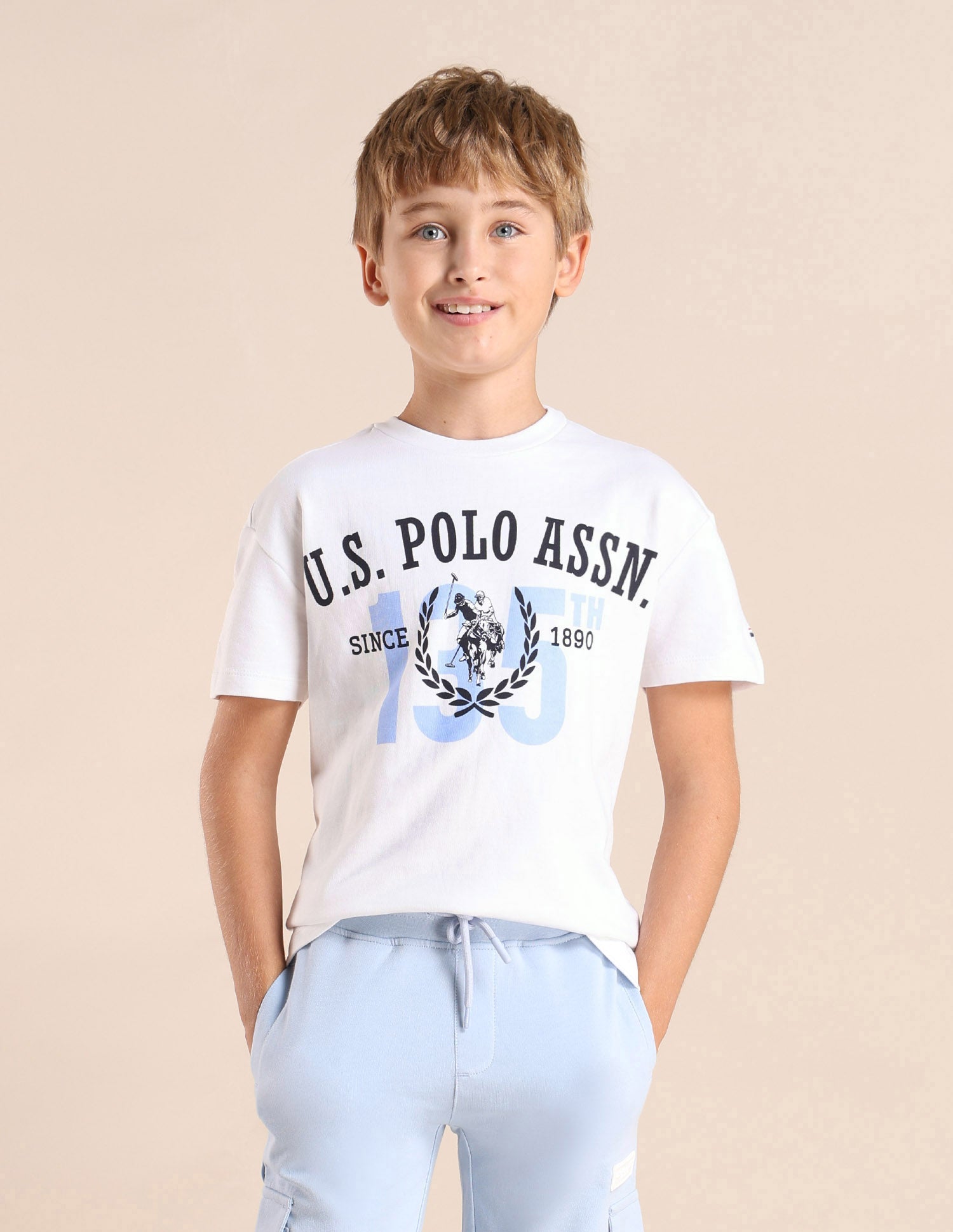 Boys Brand Printed Regular Fit T-Shirt