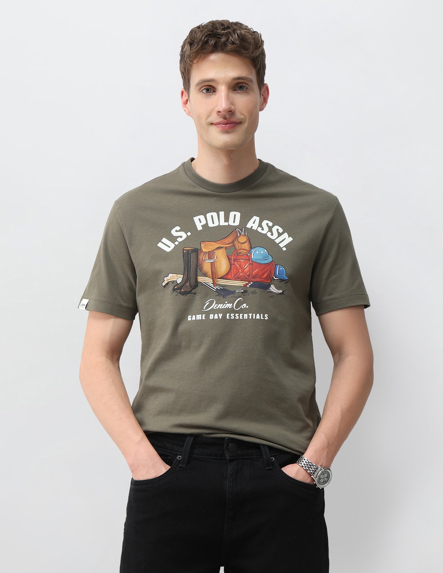 Graphic Brand Printed Slim Fit T-Shirt