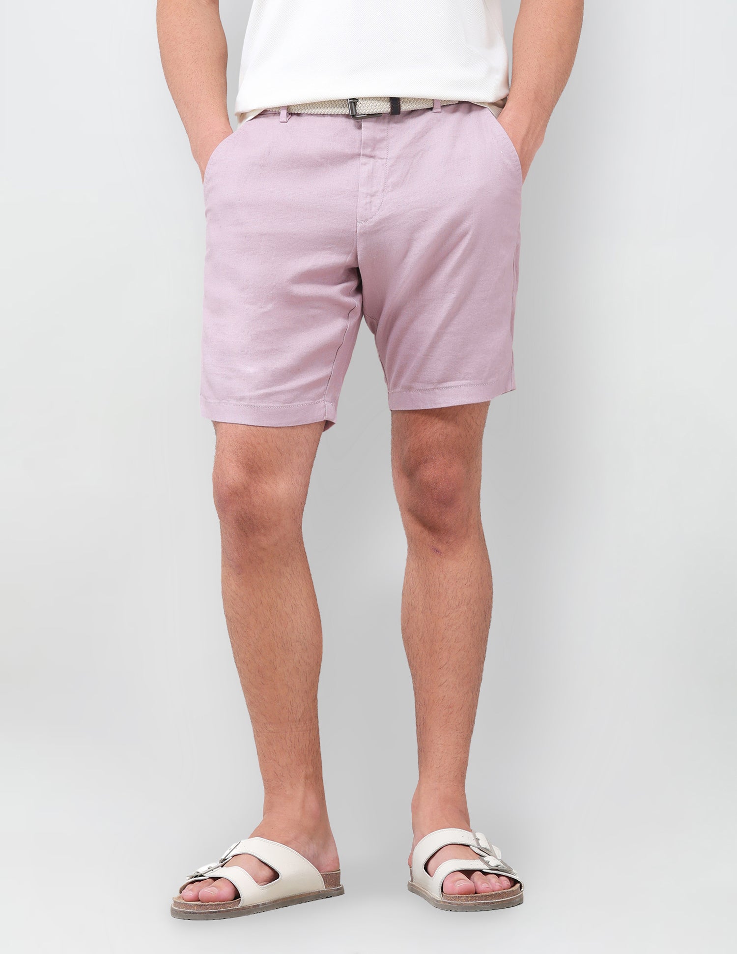 Solid Slim Fit Chino Shorts