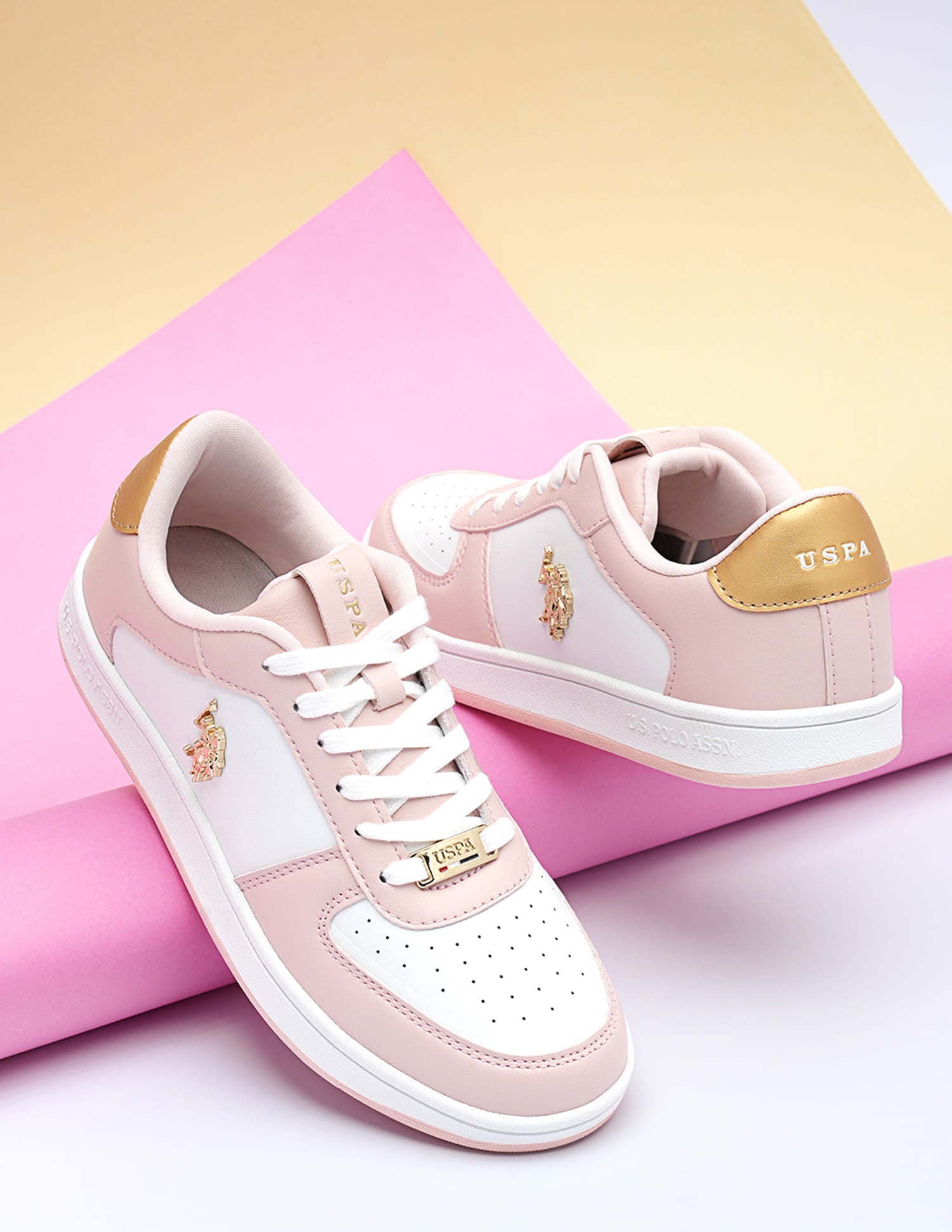 Colour Block Nyra Sneakers Pink - U.S. Polo Assn. India | Large