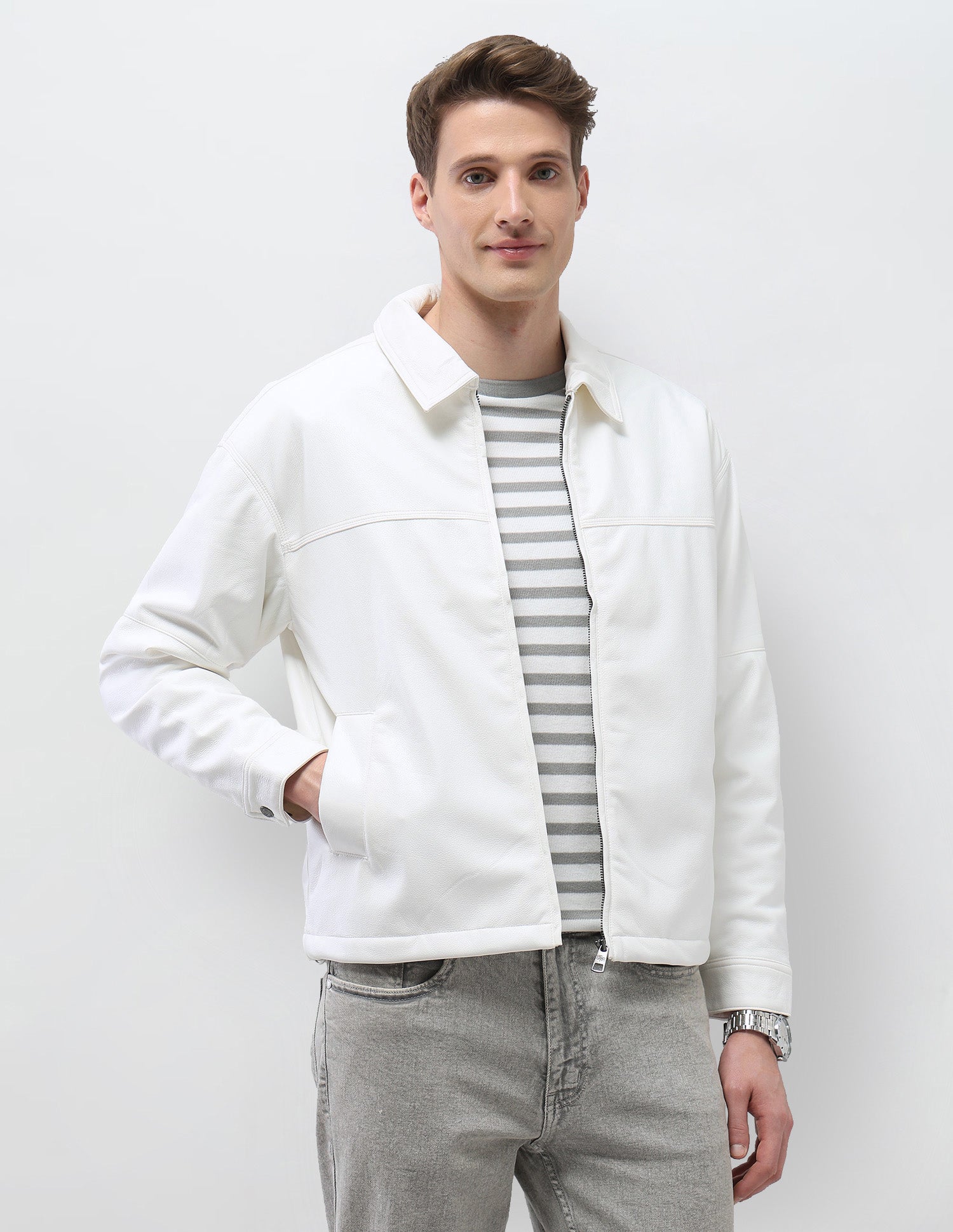 Solid Regular Fit Jacket