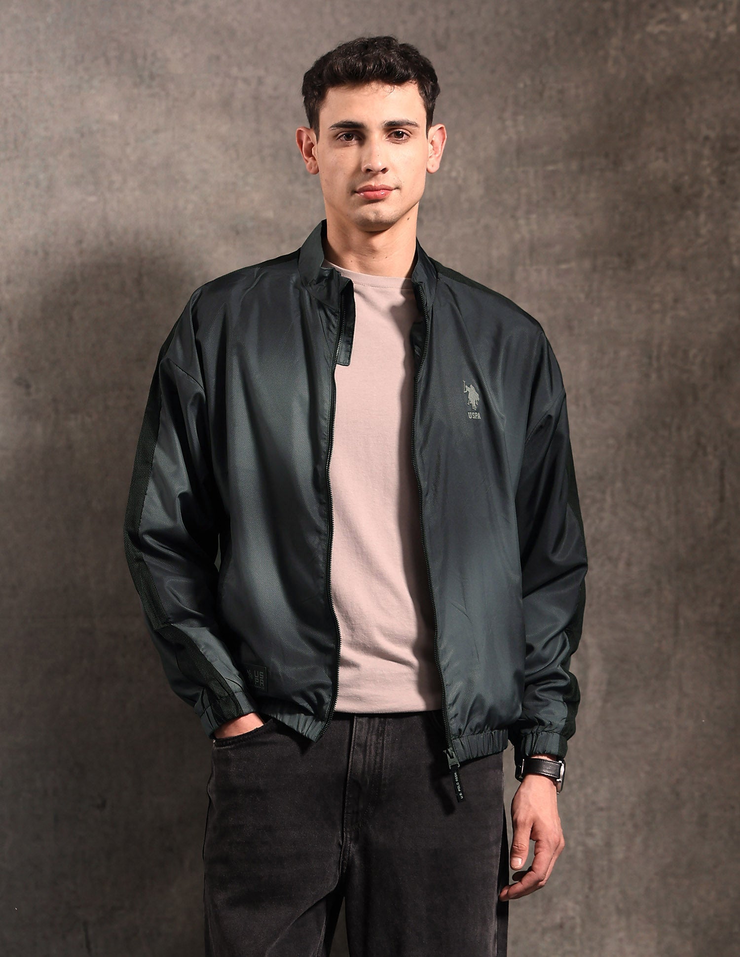 Black & Gold Regular Fit Jacket Dark Grey - U.S. POLO ASSN. | Large