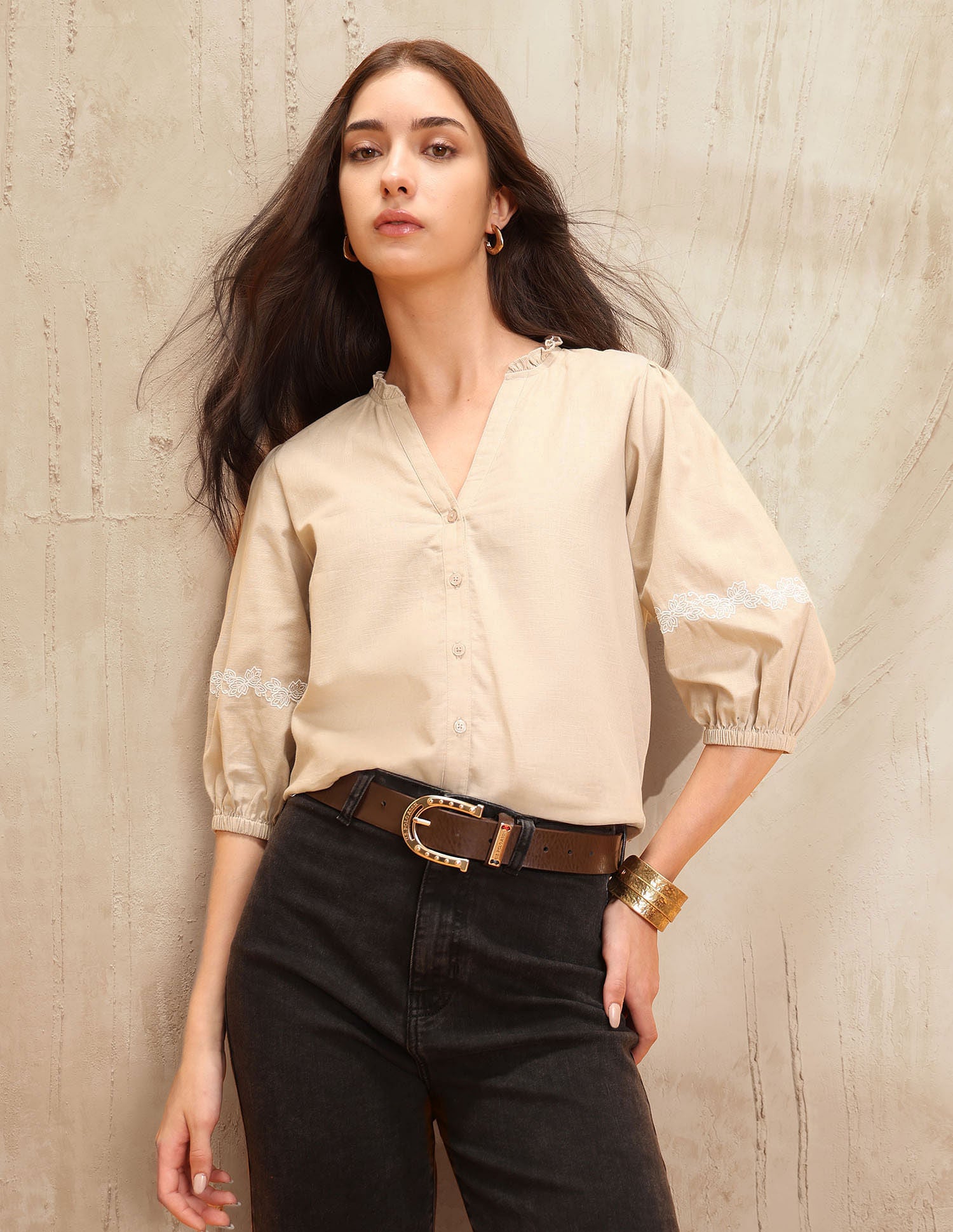 Solid Regular Fit Top