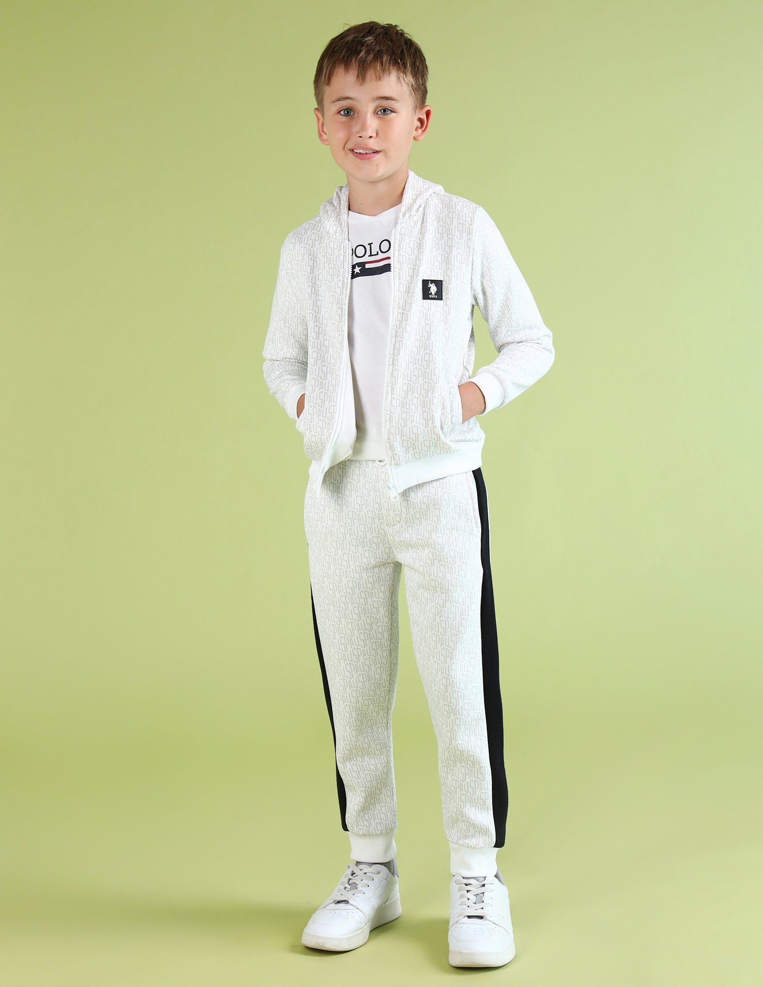 Boys Brand Printed Hooded Sweatshirt