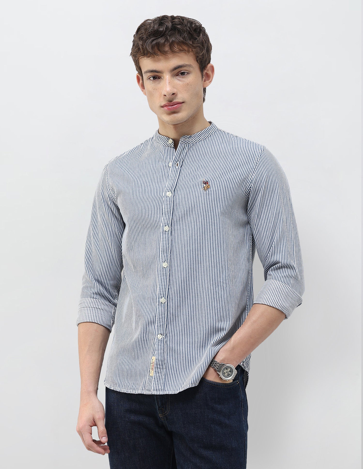 Vertical Striped Regular Fit Shirt