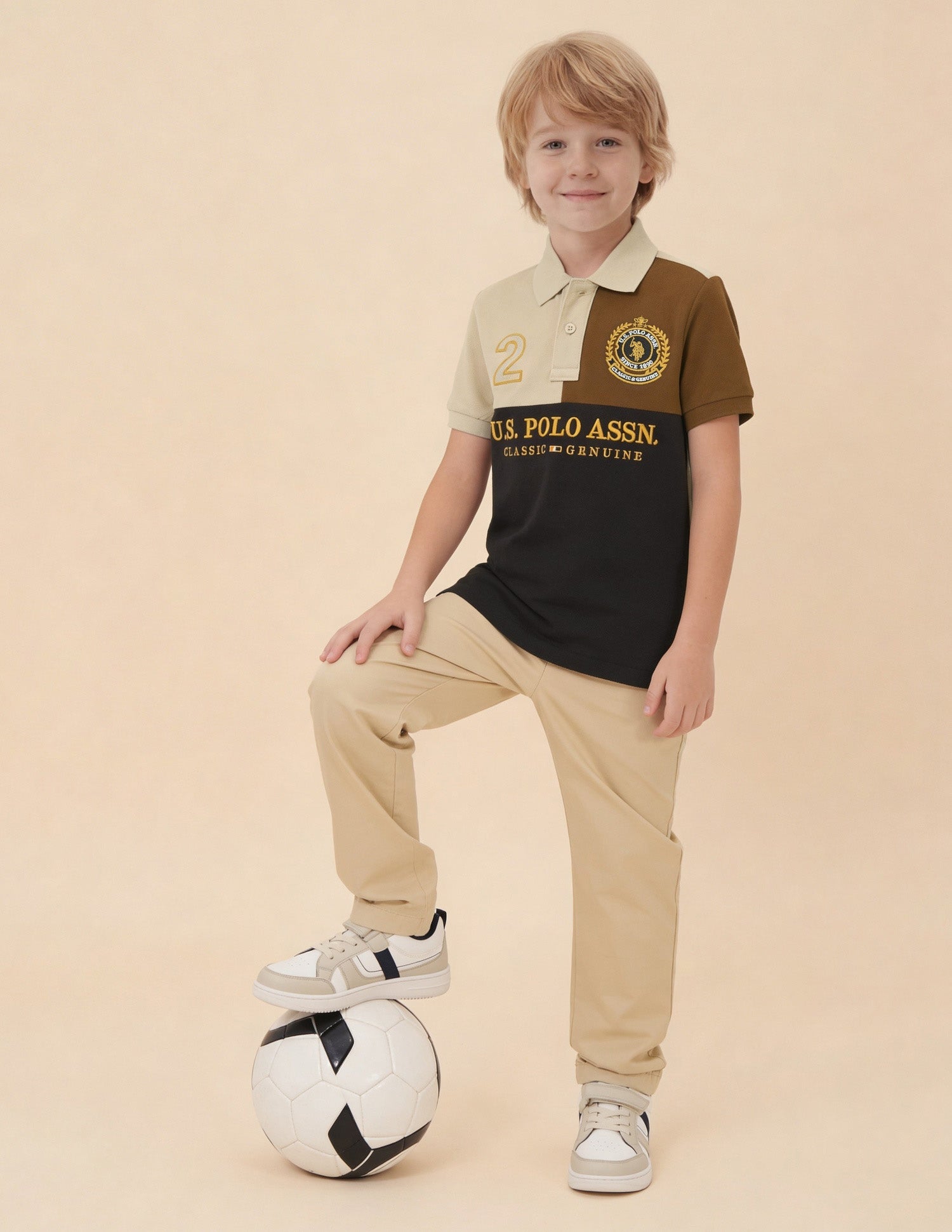 Colorblock Brand Embroidered Regular Fit Polo Shirt